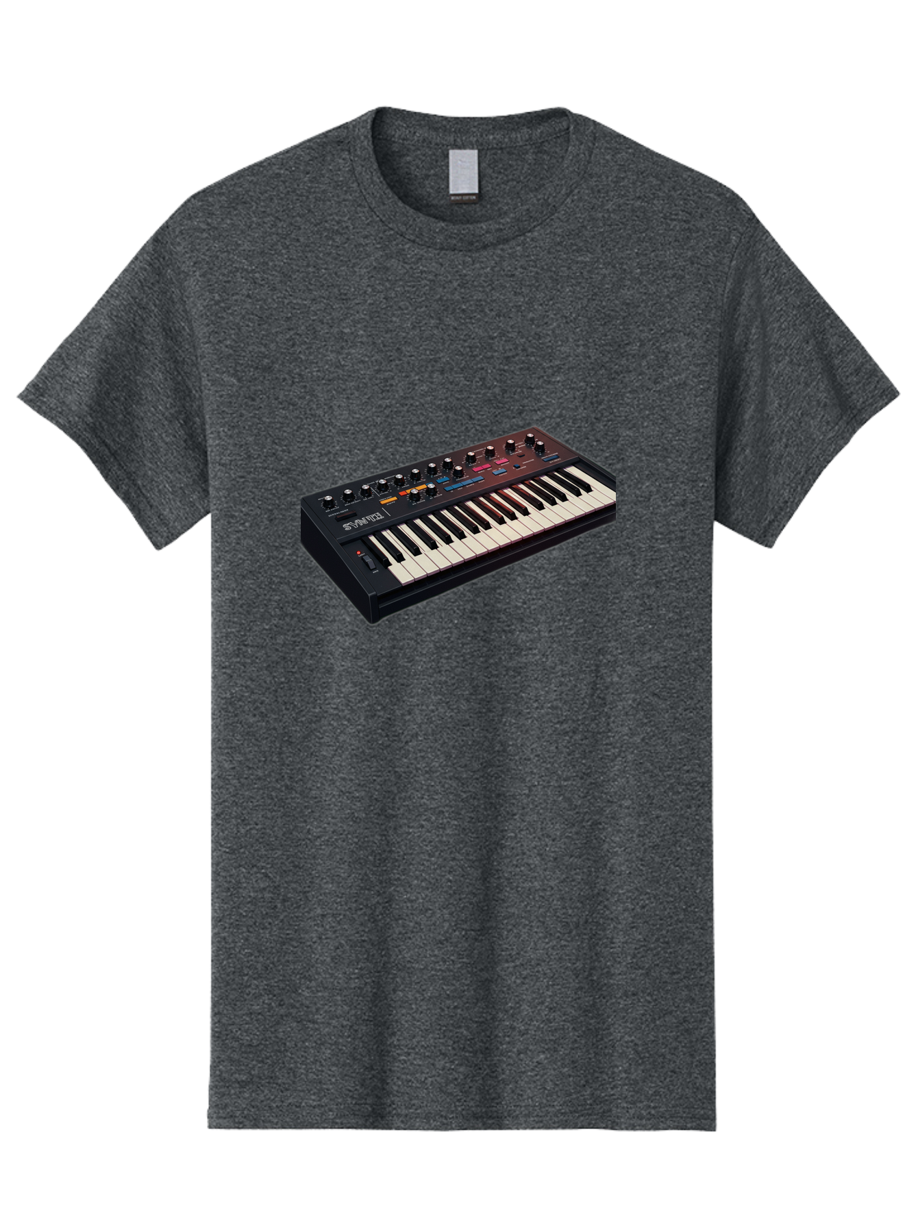 Minimoog-Synthesizer Men'S Graphic Tee, 100% Cotton, Comfortable Casual Summer Wear, Machine Washable, Minimoog Synthesizer, Vintage Keyboard, Analog Sound, Music Production, Electronic Music, Sound Design, Music Equipment, Bab011