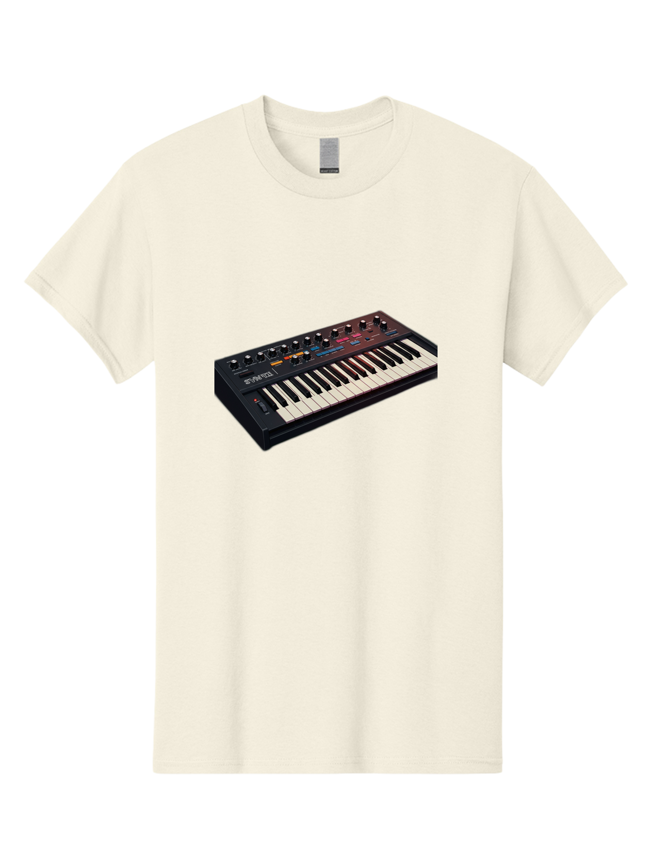 Minimoog-Synthesizer Men'S Graphic Tee, 100% Cotton, Comfortable Casual Summer Wear, Machine Washable, Minimoog Synthesizer, Vintage Keyboard, Analog Sound, Music Production, Electronic Music, Sound Design, Music Equipment, Bab011