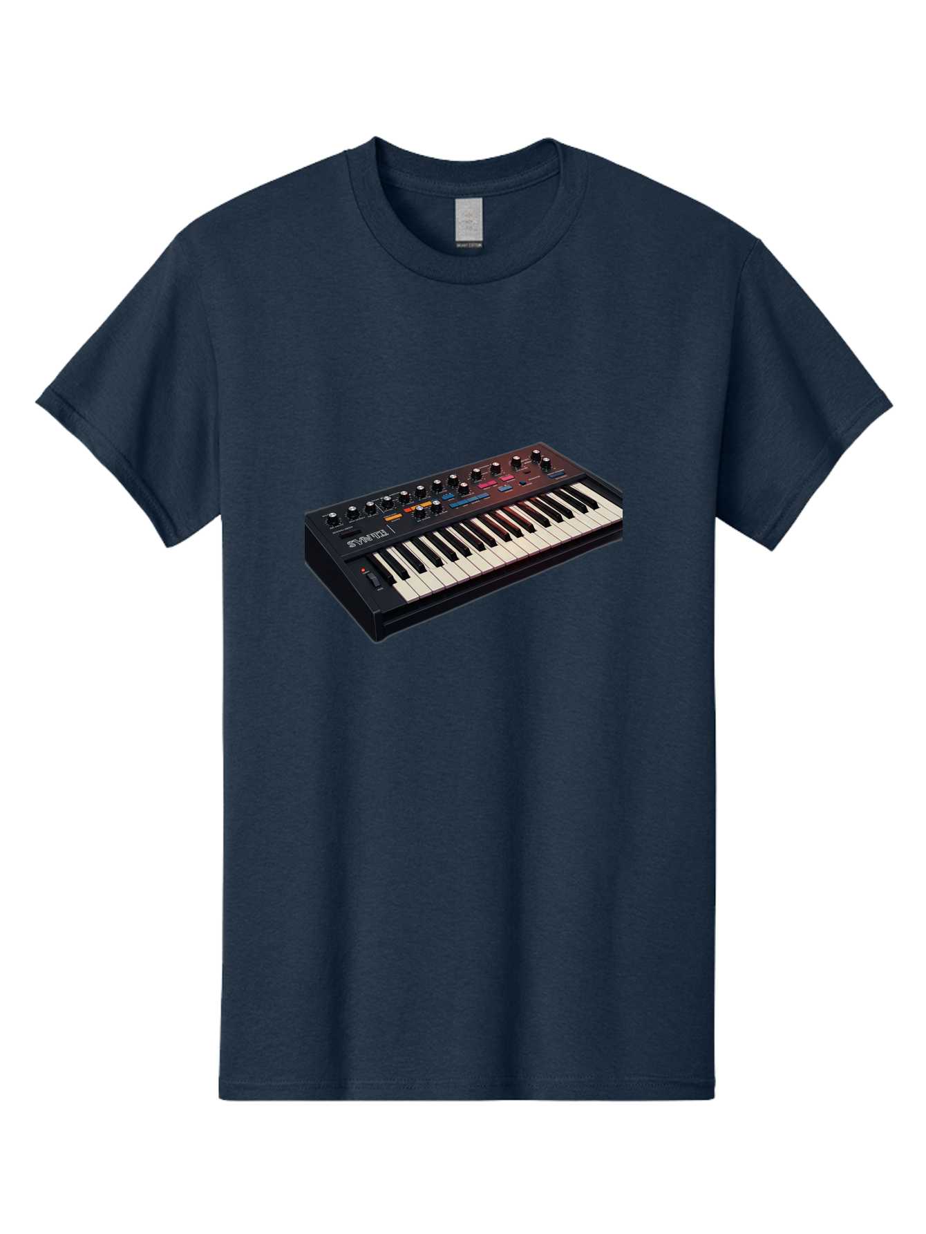 Minimoog-Synthesizer Men'S Graphic Tee, 100% Cotton, Comfortable Casual Summer Wear, Machine Washable, Minimoog Synthesizer, Vintage Keyboard, Analog Sound, Music Production, Electronic Music, Sound Design, Music Equipment, Bab011