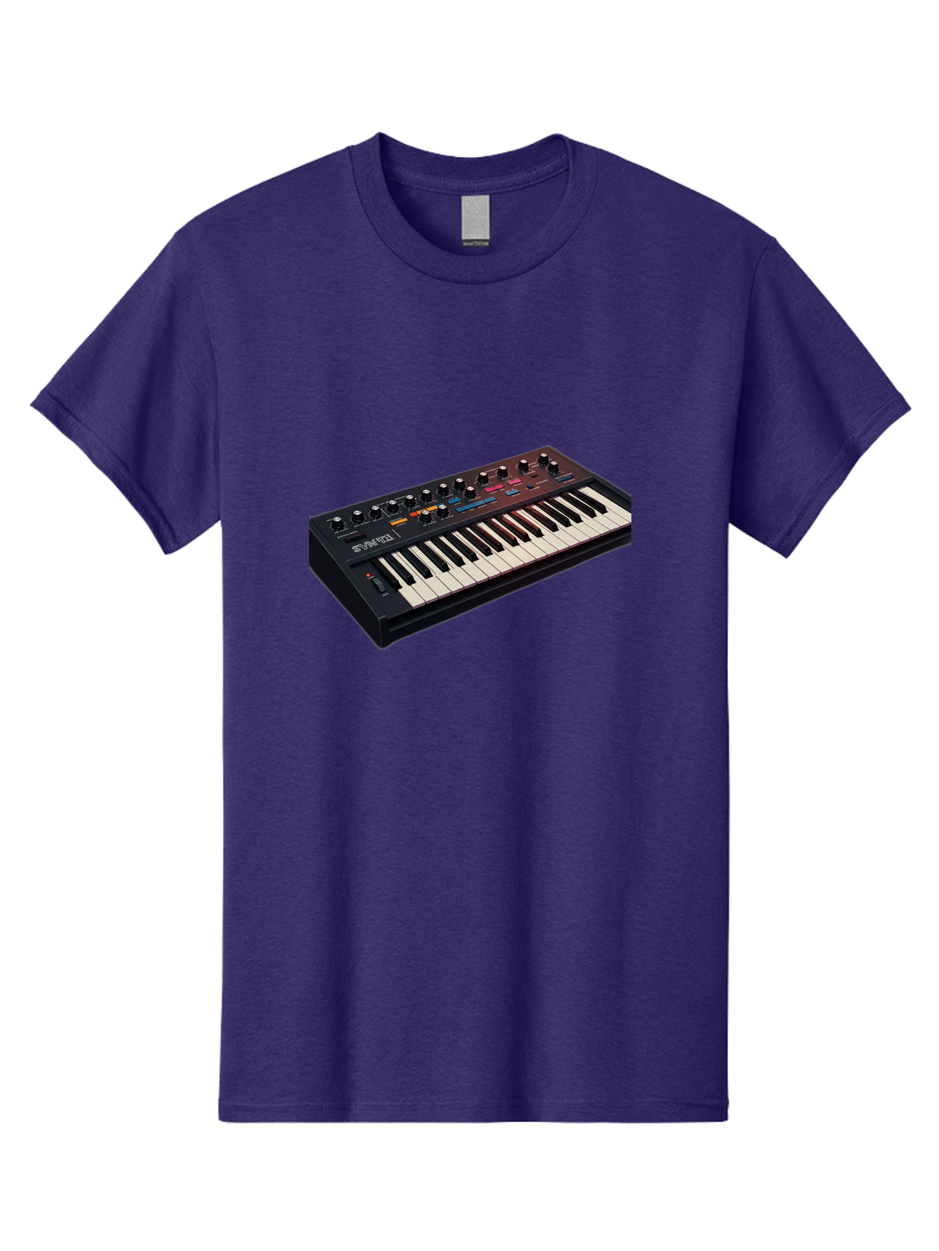 Minimoog-Synthesizer Men'S Graphic Tee, 100% Cotton, Comfortable Casual Summer Wear, Machine Washable, Minimoog Synthesizer, Vintage Keyboard, Analog Sound, Music Production, Electronic Music, Sound Design, Music Equipment, Bab011