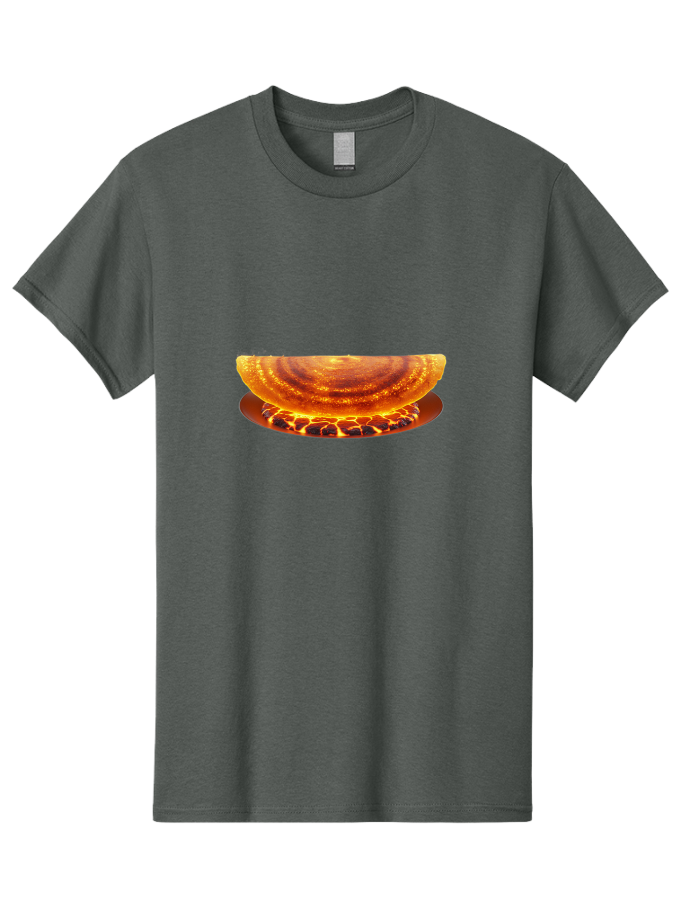 Molten-Lava-Bowl Men'S Graphic Tee, 100% Cotton, Comfortable Casual Summer Wear, Machine Washable, Lava Bowl, Fiery Design, Volcanic Effect, Molten Texture, Burning Flames, Fiery Art, Glowing Embers, Intense Heat, Dramatic Display Bab016