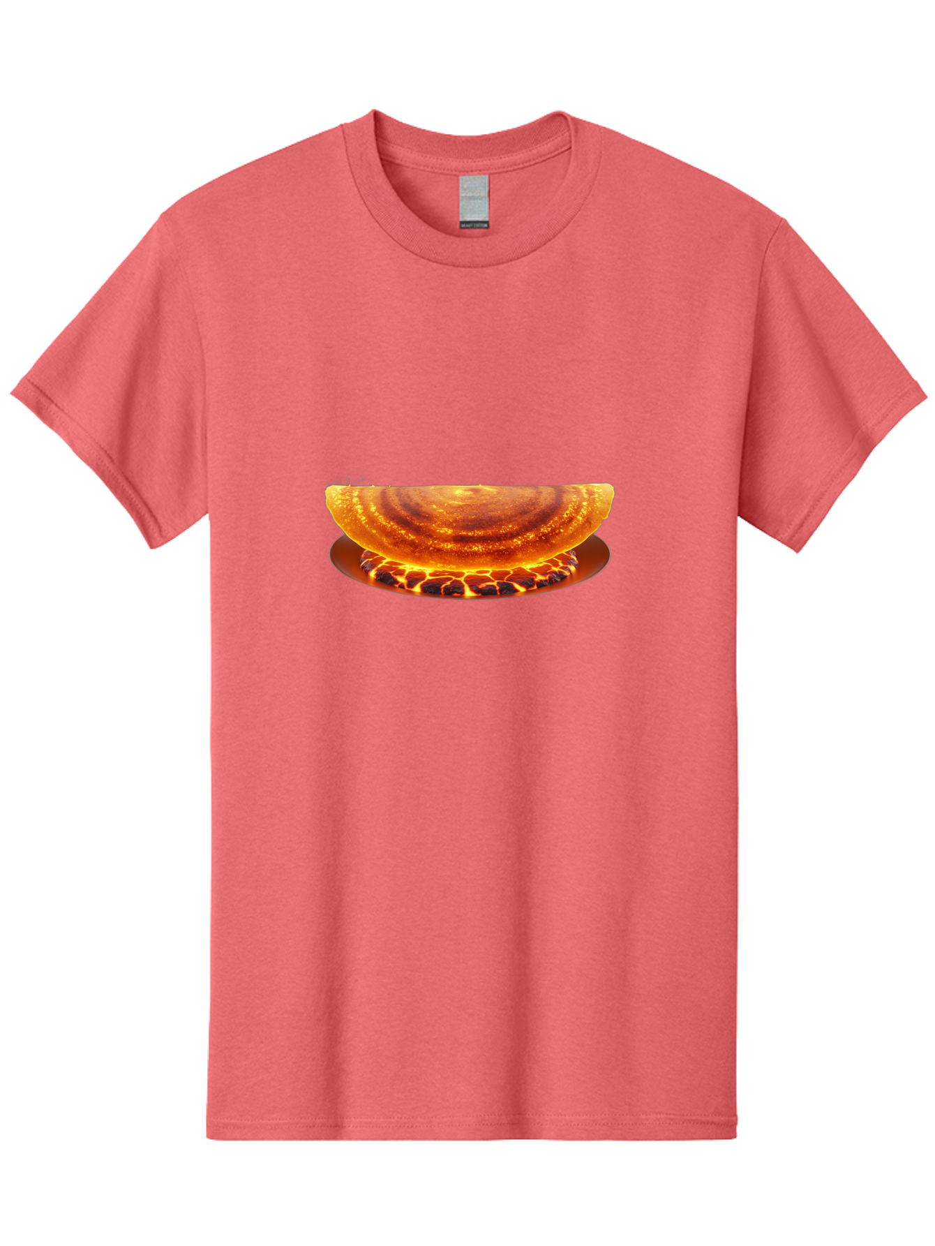 Molten-Lava-Bowl Men'S Graphic Tee, 100% Cotton, Comfortable Casual Summer Wear, Machine Washable, Lava Bowl, Fiery Design, Volcanic Effect, Molten Texture, Burning Flames, Fiery Art, Glowing Embers, Intense Heat, Dramatic Display Bab016