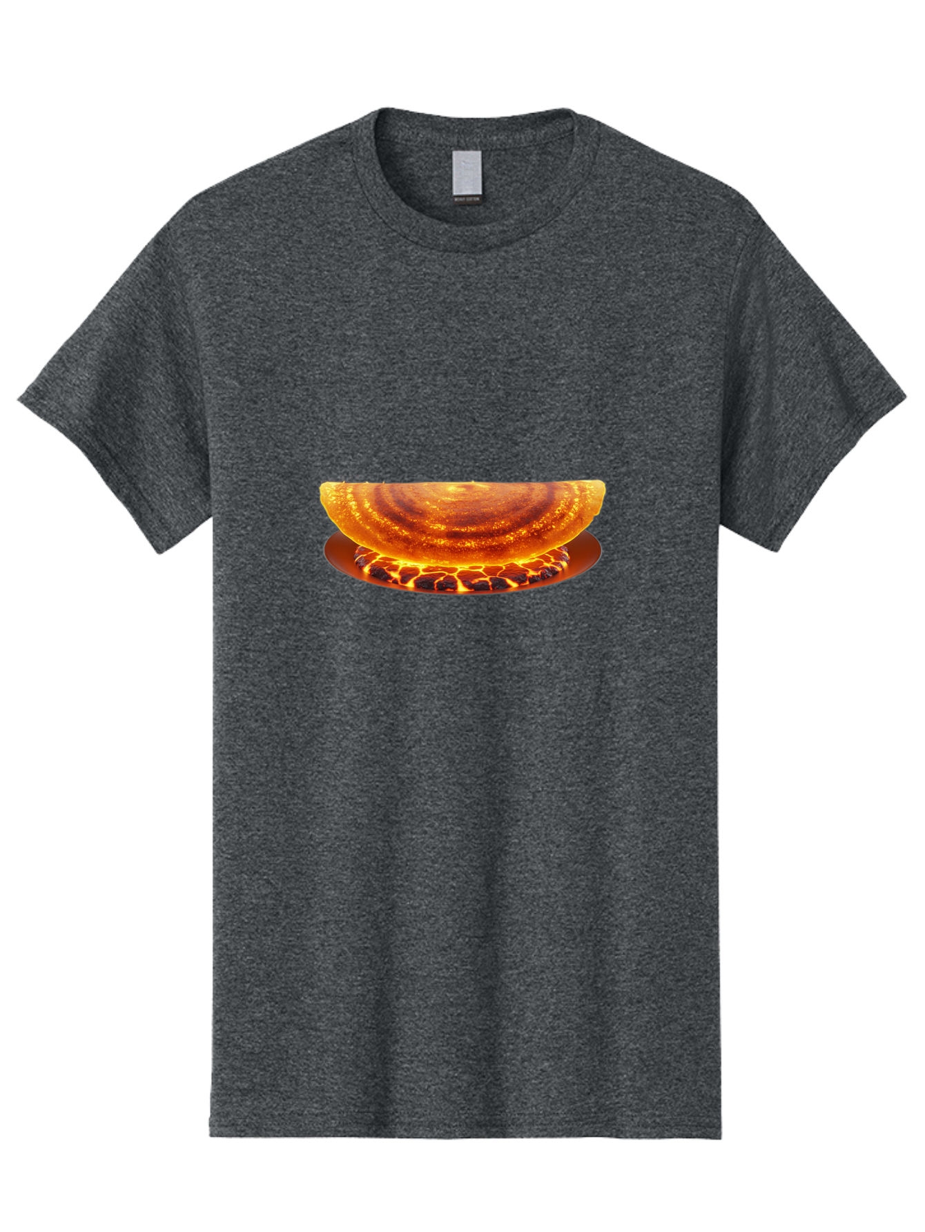 Molten-Lava-Bowl Men'S Graphic Tee, 100% Cotton, Comfortable Casual Summer Wear, Machine Washable, Lava Bowl, Fiery Design, Volcanic Effect, Molten Texture, Burning Flames, Fiery Art, Glowing Embers, Intense Heat, Dramatic Display Bab016