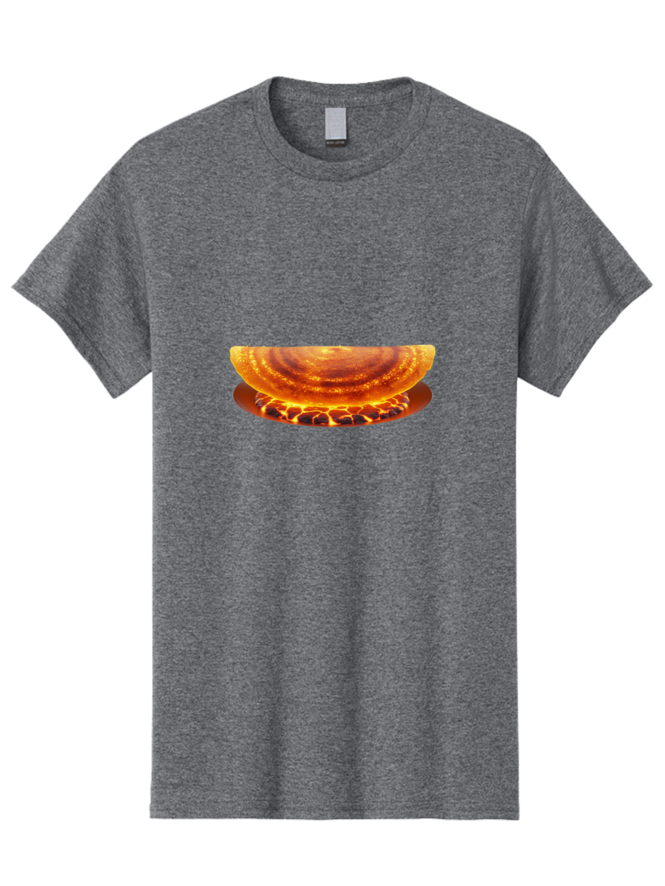 Molten-Lava-Bowl Men'S Graphic Tee, 100% Cotton, Comfortable Casual Summer Wear, Machine Washable, Lava Bowl, Fiery Design, Volcanic Effect, Molten Texture, Burning Flames, Fiery Art, Glowing Embers, Intense Heat, Dramatic Display Bab016