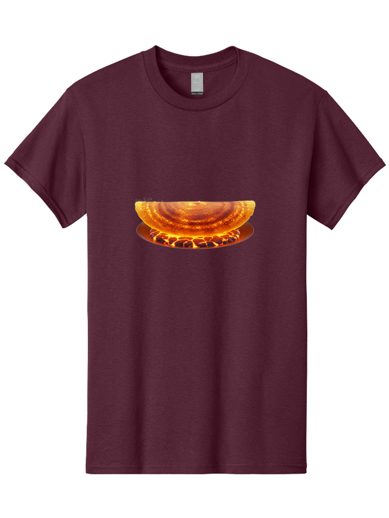 Molten-Lava-Bowl Men'S Graphic Tee, 100% Cotton, Comfortable Casual Summer Wear, Machine Washable, Lava Bowl, Fiery Design, Volcanic Effect, Molten Texture, Burning Flames, Fiery Art, Glowing Embers, Intense Heat, Dramatic Display Bab016