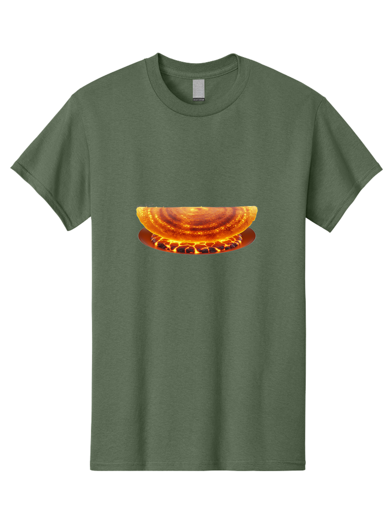 Molten-Lava-Bowl Men'S Graphic Tee, 100% Cotton, Comfortable Casual Summer Wear, Machine Washable, Lava Bowl, Fiery Design, Volcanic Effect, Molten Texture, Burning Flames, Fiery Art, Glowing Embers, Intense Heat, Dramatic Display Bab016
