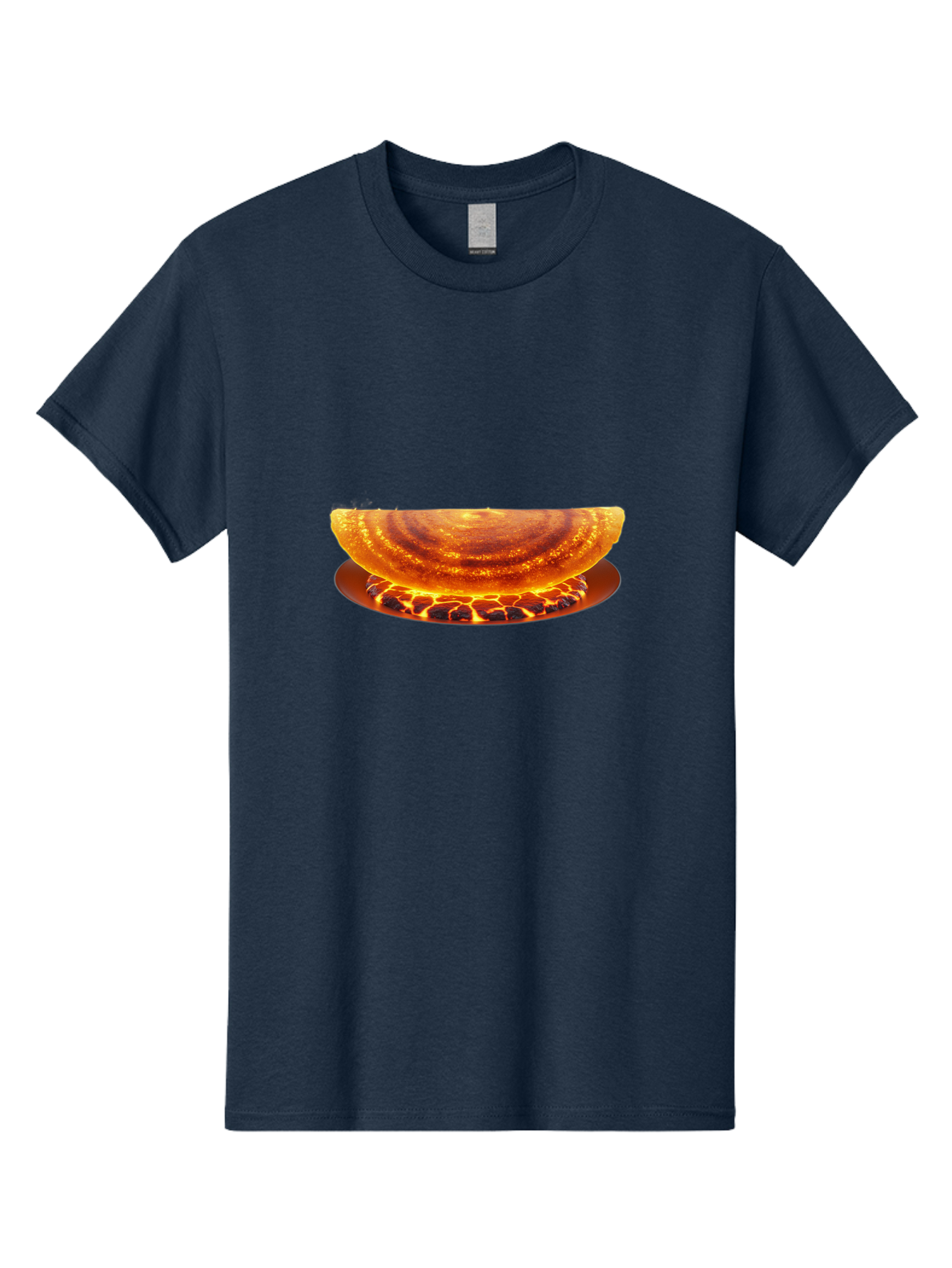 Molten-Lava-Bowl Men'S Graphic Tee, 100% Cotton, Comfortable Casual Summer Wear, Machine Washable, Lava Bowl, Fiery Design, Volcanic Effect, Molten Texture, Burning Flames, Fiery Art, Glowing Embers, Intense Heat, Dramatic Display Bab016