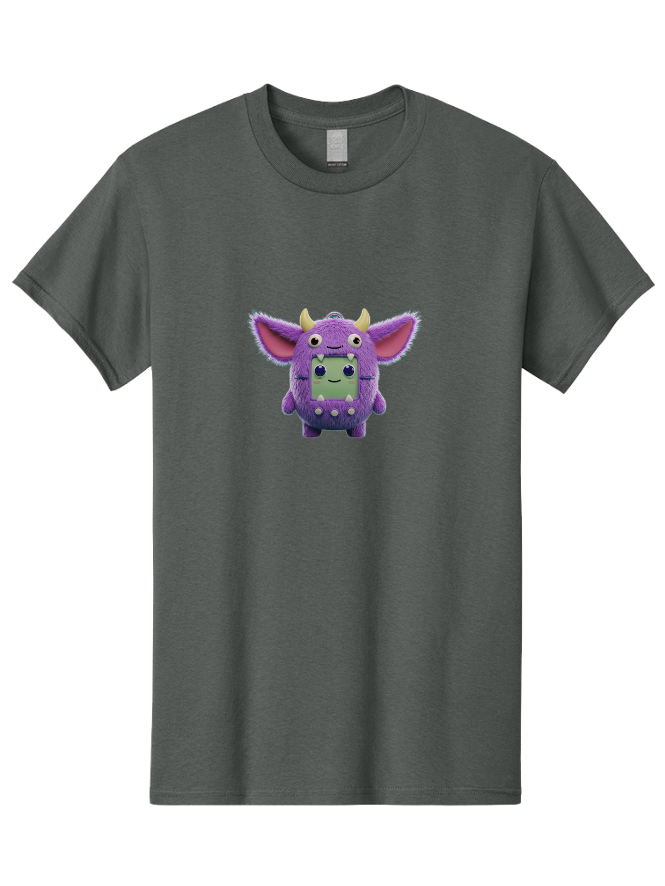 Monster-Toy Men'S Graphic Tee, 100% Cotton, Comfortable Casual Summer Wear, Machine Washable, Purple Monster, Cartoon Character, Digital Pet, Tamagotchi, Children'S Toy, Virtual Creature, 90S Nostalgia, Cute Design, Small Creature, Bab018
