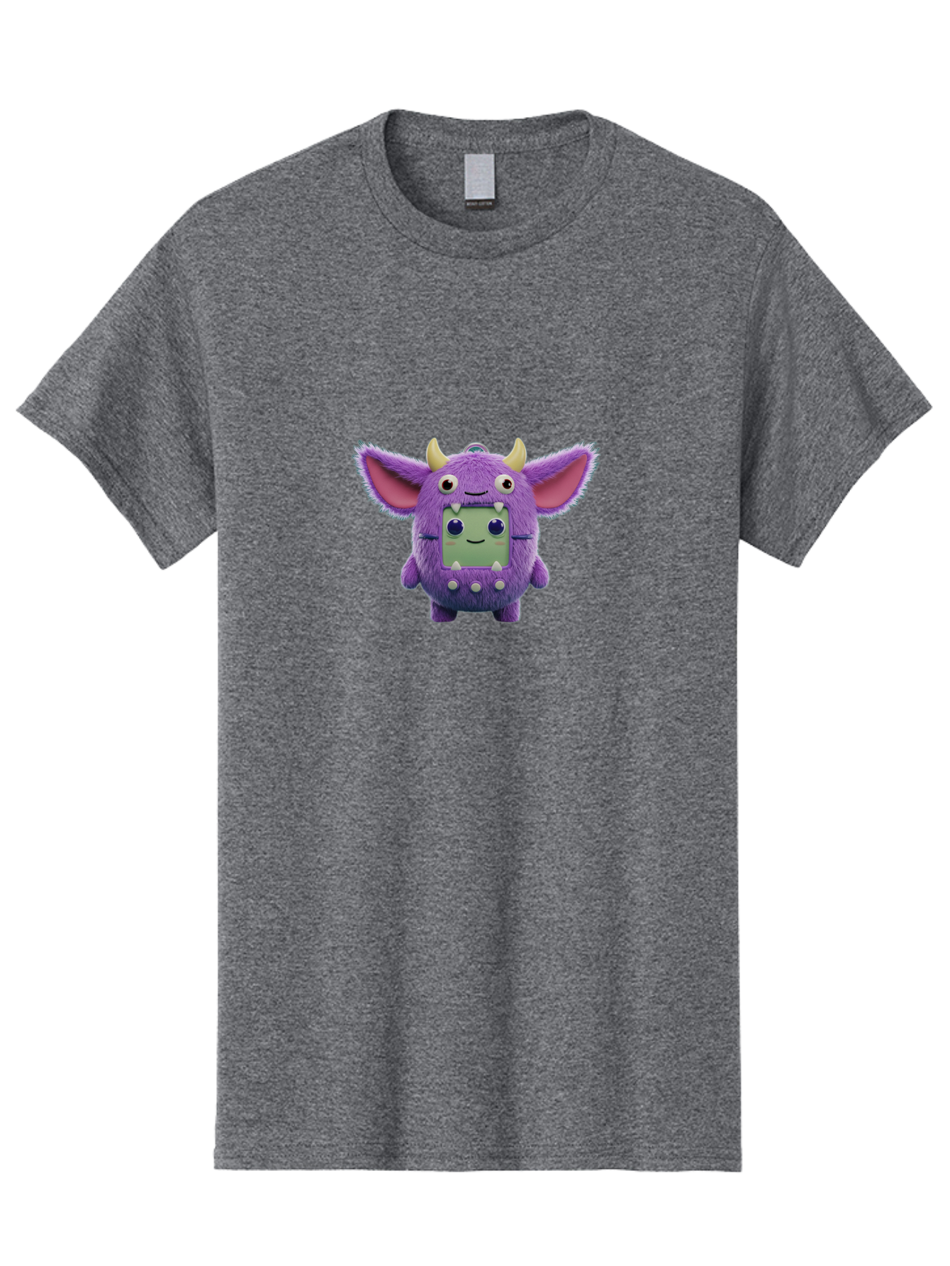 Monster-Toy Men'S Graphic Tee, 100% Cotton, Comfortable Casual Summer Wear, Machine Washable, Purple Monster, Cartoon Character, Digital Pet, Tamagotchi, Children'S Toy, Virtual Creature, 90S Nostalgia, Cute Design, Small Creature, Bab018