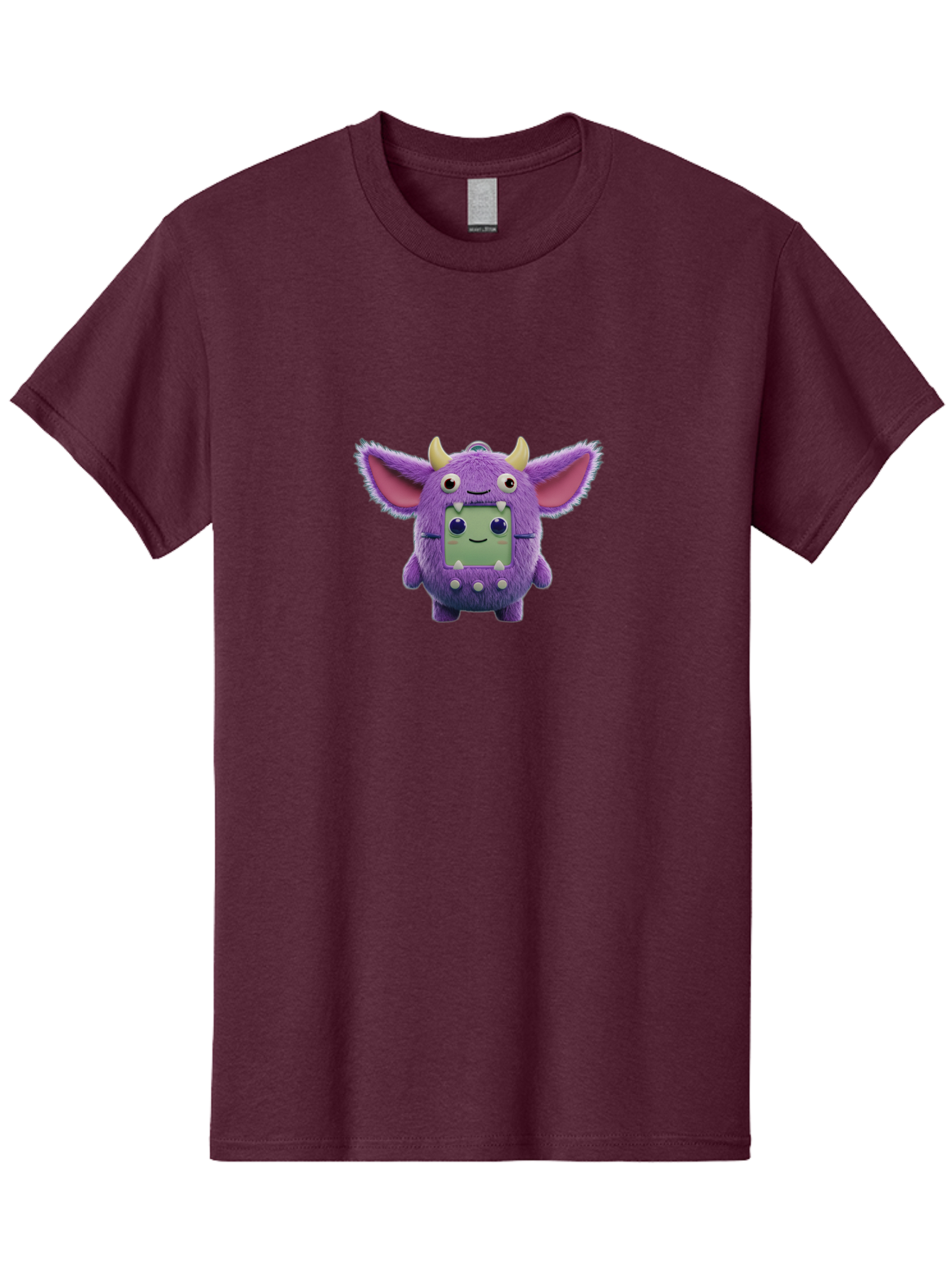 Monster-Toy Men'S Graphic Tee, 100% Cotton, Comfortable Casual Summer Wear, Machine Washable, Purple Monster, Cartoon Character, Digital Pet, Tamagotchi, Children'S Toy, Virtual Creature, 90S Nostalgia, Cute Design, Small Creature, Bab018