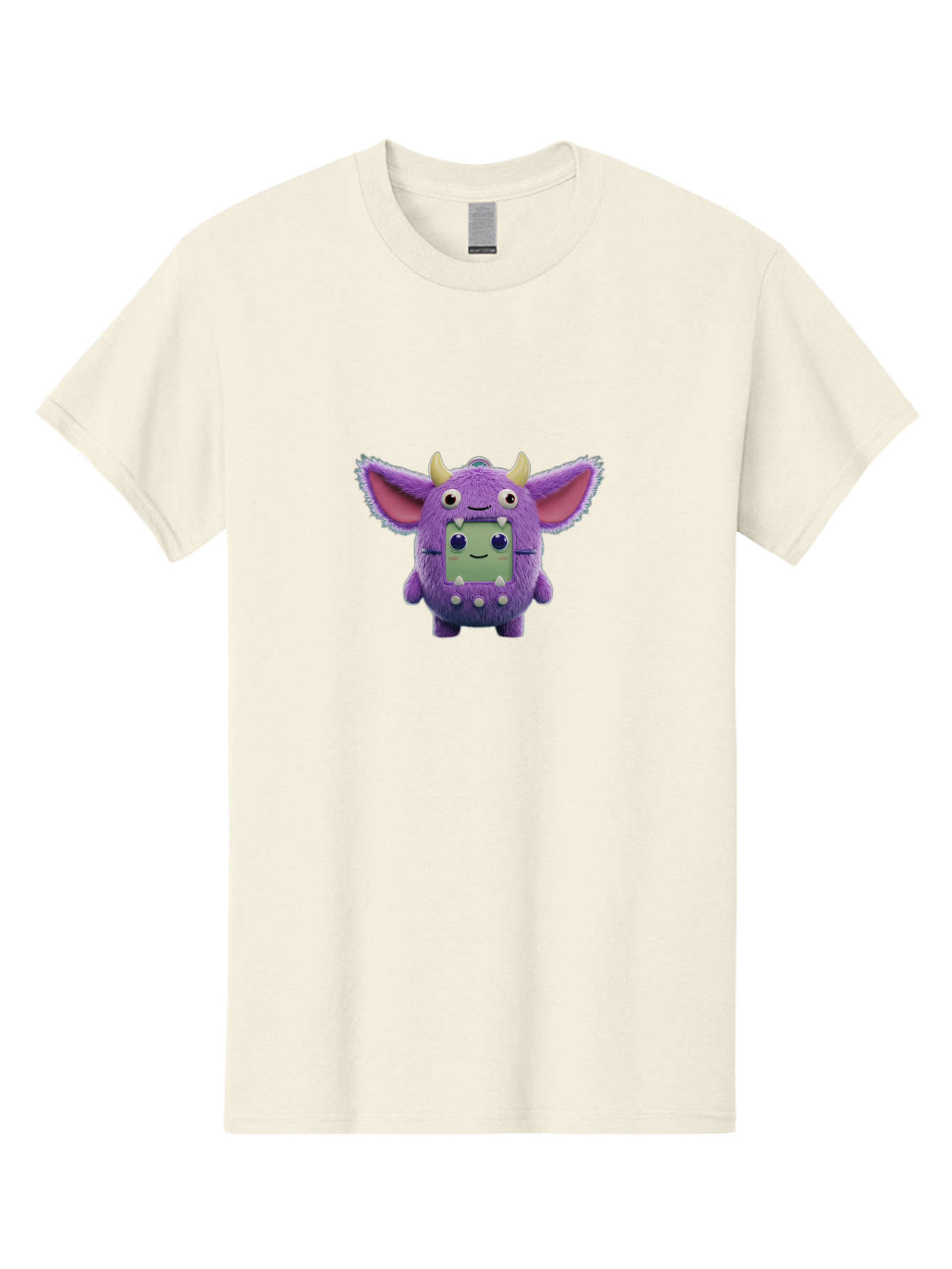 Monster-Toy Men'S Graphic Tee, 100% Cotton, Comfortable Casual Summer Wear, Machine Washable, Purple Monster, Cartoon Character, Digital Pet, Tamagotchi, Children'S Toy, Virtual Creature, 90S Nostalgia, Cute Design, Small Creature, Bab018