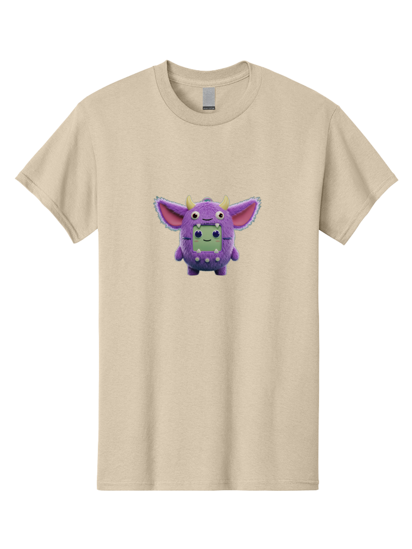 Monster-Toy Men'S Graphic Tee, 100% Cotton, Comfortable Casual Summer Wear, Machine Washable, Purple Monster, Cartoon Character, Digital Pet, Tamagotchi, Children'S Toy, Virtual Creature, 90S Nostalgia, Cute Design, Small Creature, Bab018