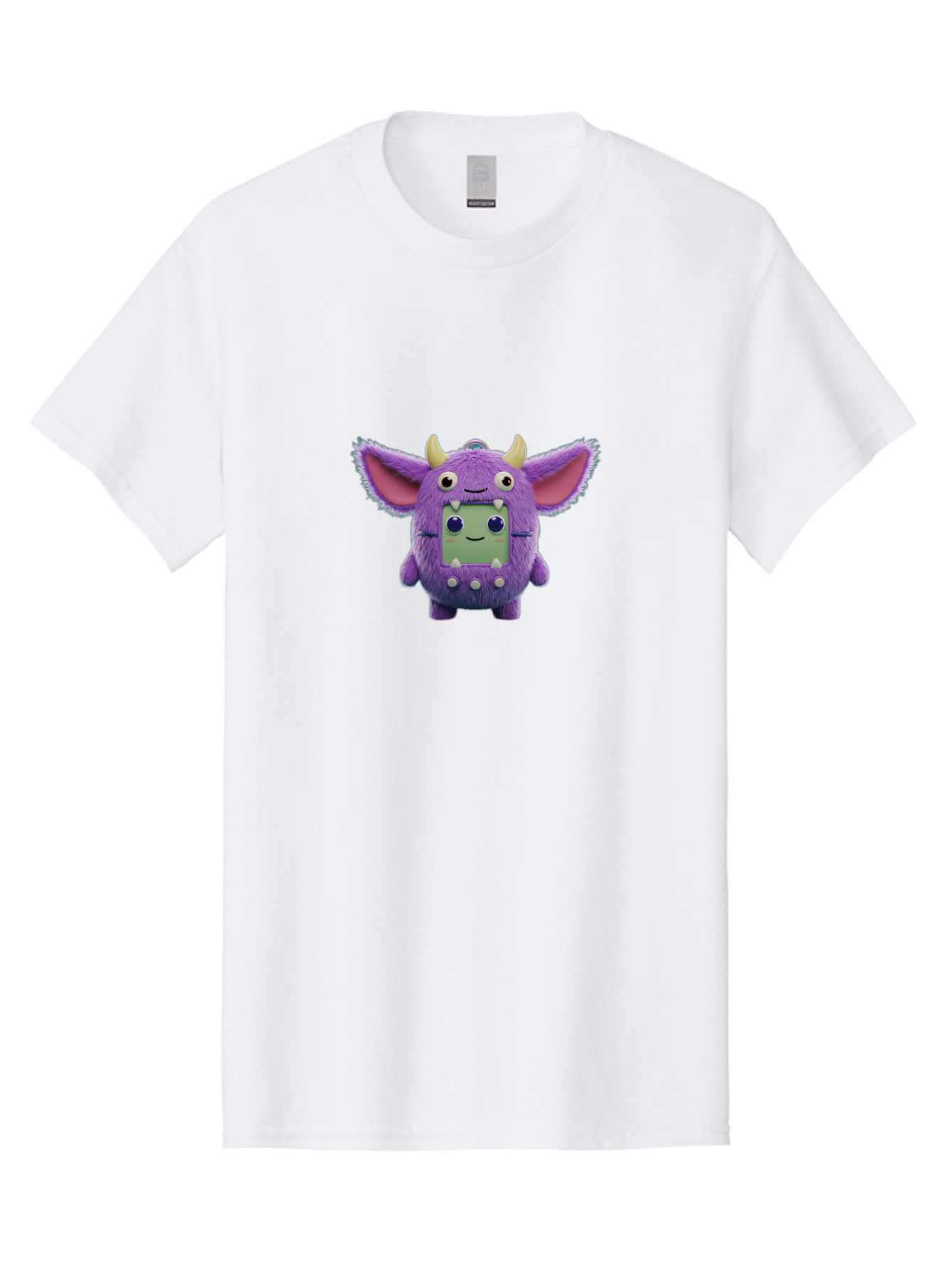 Monster-Toy Men'S Graphic Tee, 100% Cotton, Comfortable Casual Summer Wear, Machine Washable, Purple Monster, Cartoon Character, Digital Pet, Tamagotchi, Children'S Toy, Virtual Creature, 90S Nostalgia, Cute Design, Small Creature, Bab018