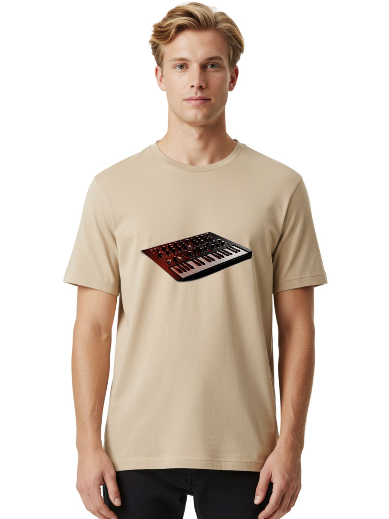 Moog-Subsequent-37 Men'S Graphic Tee, 100% Cotton, Comfortable Casual Summer Wear, Machine Washable, Moog Synthesizer, Musical Instrument, Electronic Music Equipment, Sound Production, Music Technology, Studio Gear, Analog Synthesizer, Bab020