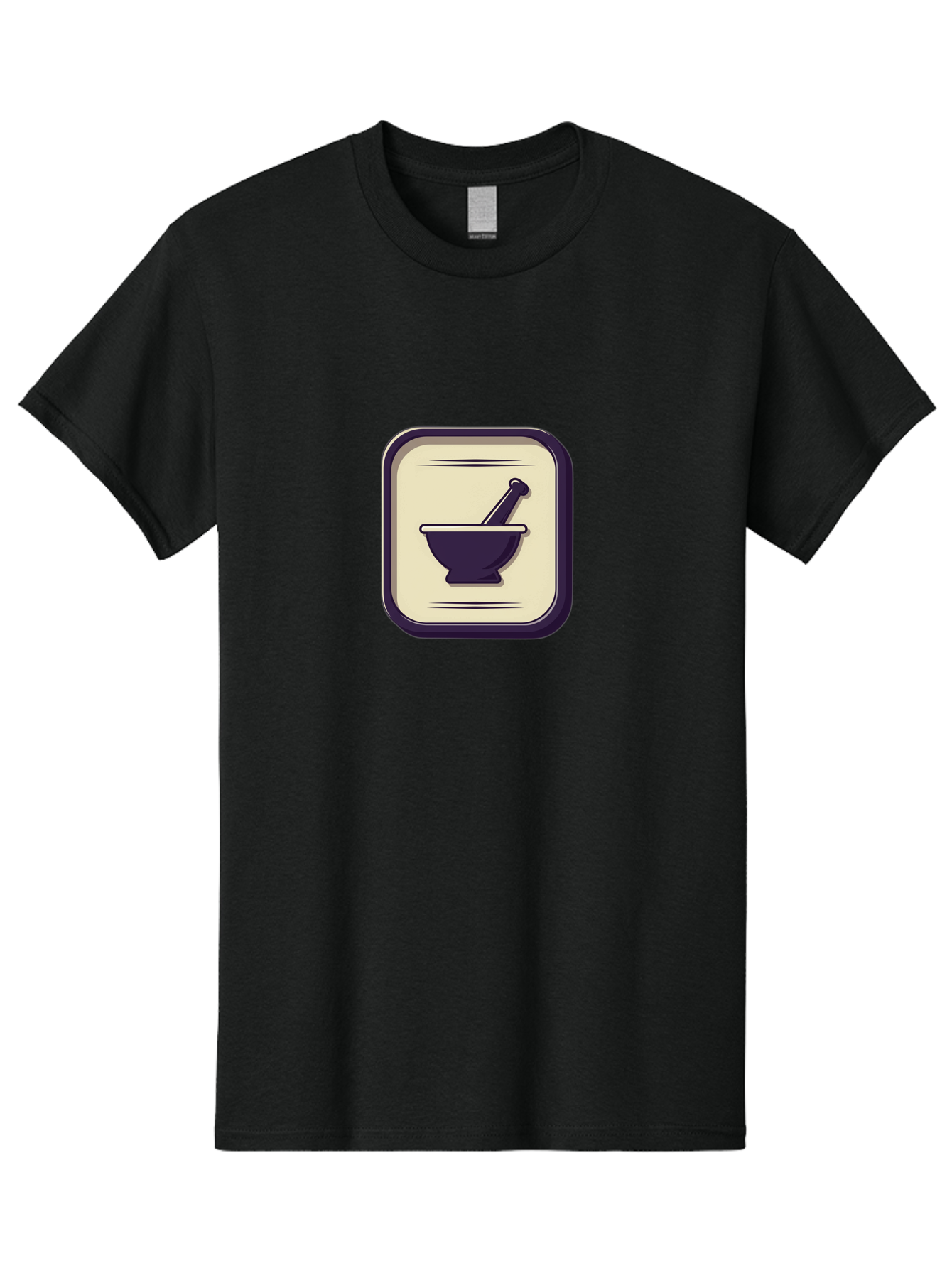 Mortar-And-Pestle Men'S Graphic Tee, 100% Cotton, Comfortable Casual Summer Wear, Machine Washable, Mortar And Pestle Icon, Pharmacy Symbol, Medical Illustration, Apothecary Graphic, Pharmacy Logo, Medicine Icon, Healthcare Symbol Bab022