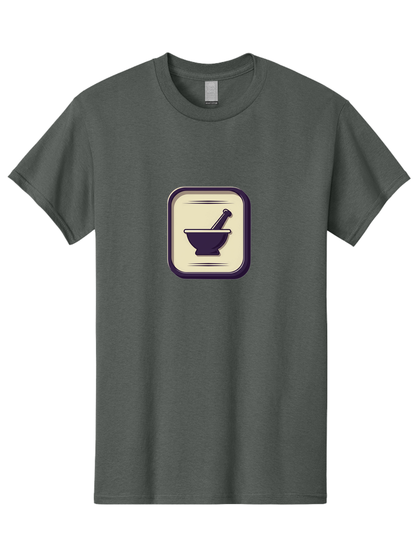 Mortar-And-Pestle Men'S Graphic Tee, 100% Cotton, Comfortable Casual Summer Wear, Machine Washable, Mortar And Pestle Icon, Pharmacy Symbol, Medical Illustration, Apothecary Graphic, Pharmacy Logo, Medicine Icon, Healthcare Symbol Bab022