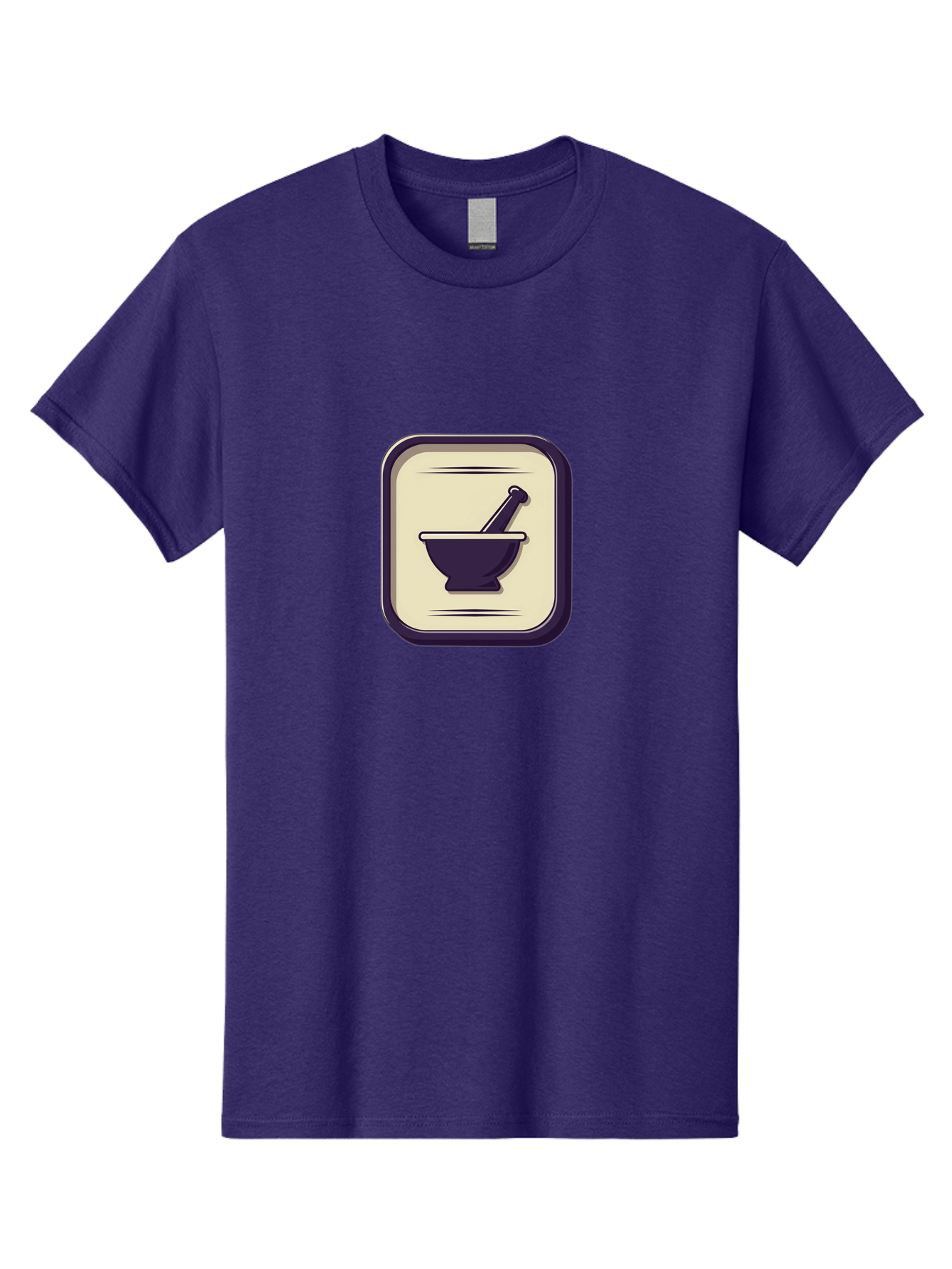 Mortar-And-Pestle Men'S Graphic Tee, 100% Cotton, Comfortable Casual Summer Wear, Machine Washable, Mortar And Pestle Icon, Pharmacy Symbol, Medical Illustration, Apothecary Graphic, Pharmacy Logo, Medicine Icon, Healthcare Symbol Bab022