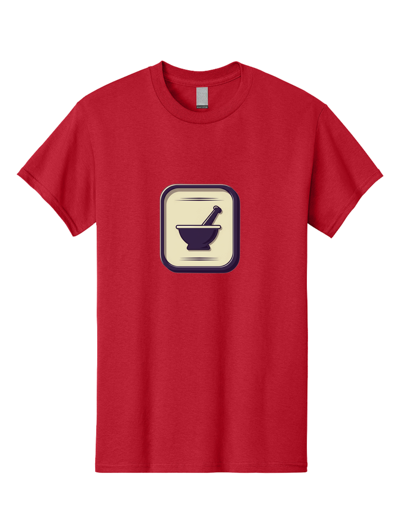 Mortar-And-Pestle Men'S Graphic Tee, 100% Cotton, Comfortable Casual Summer Wear, Machine Washable, Mortar And Pestle Icon, Pharmacy Symbol, Medical Illustration, Apothecary Graphic, Pharmacy Logo, Medicine Icon, Healthcare Symbol Bab022