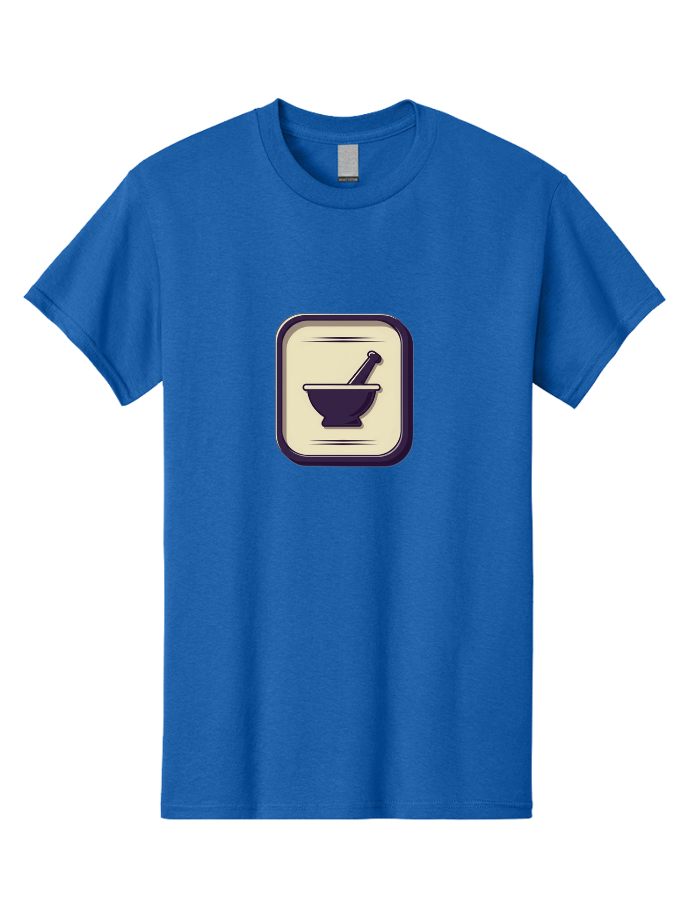 Mortar-And-Pestle Men'S Graphic Tee, 100% Cotton, Comfortable Casual Summer Wear, Machine Washable, Mortar And Pestle Icon, Pharmacy Symbol, Medical Illustration, Apothecary Graphic, Pharmacy Logo, Medicine Icon, Healthcare Symbol Bab022