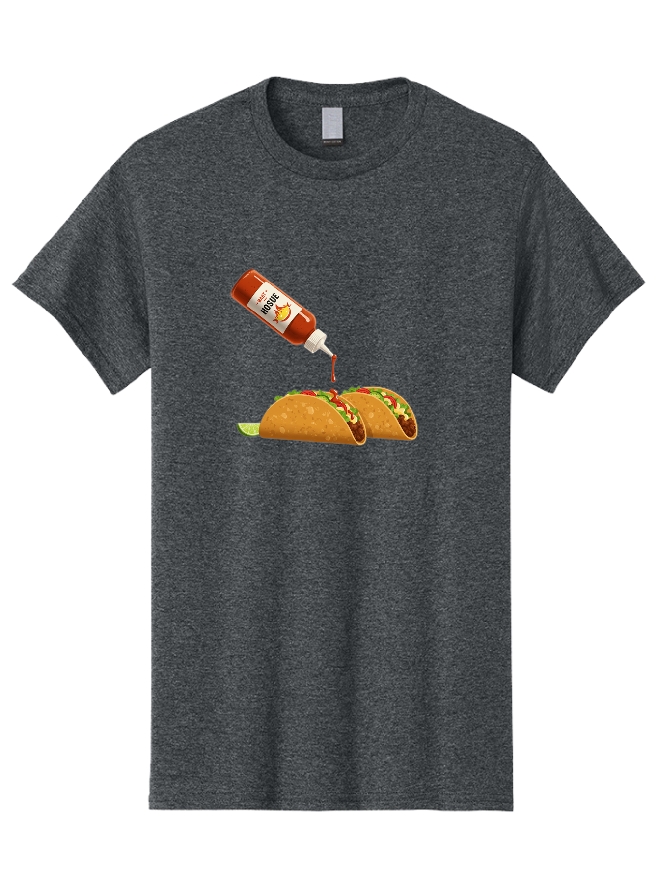 Mosque-Hot-Sauce-Tacos Men'S Graphic Tee, 100% Cotton, Comfortable Casual Summer Wear, Machine Washable, Mexican Cuisine, Tacos With Hot Sauce, Spicy Food, Salsa, Condiments, Mexican Flavors, Taco Toppings, Hot Peppers Bab024