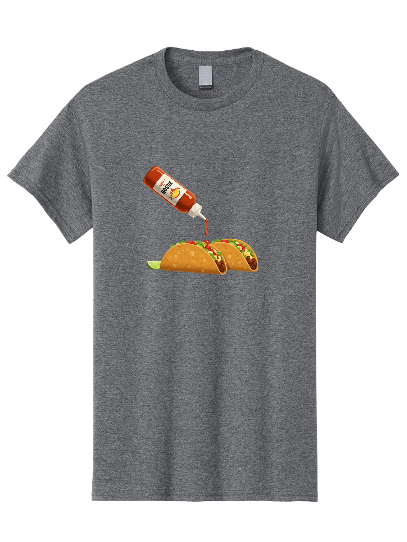 Mosque-Hot-Sauce-Tacos Men'S Graphic Tee, 100% Cotton, Comfortable Casual Summer Wear, Machine Washable, Mexican Cuisine, Tacos With Hot Sauce, Spicy Food, Salsa, Condiments, Mexican Flavors, Taco Toppings, Hot Peppers Bab024