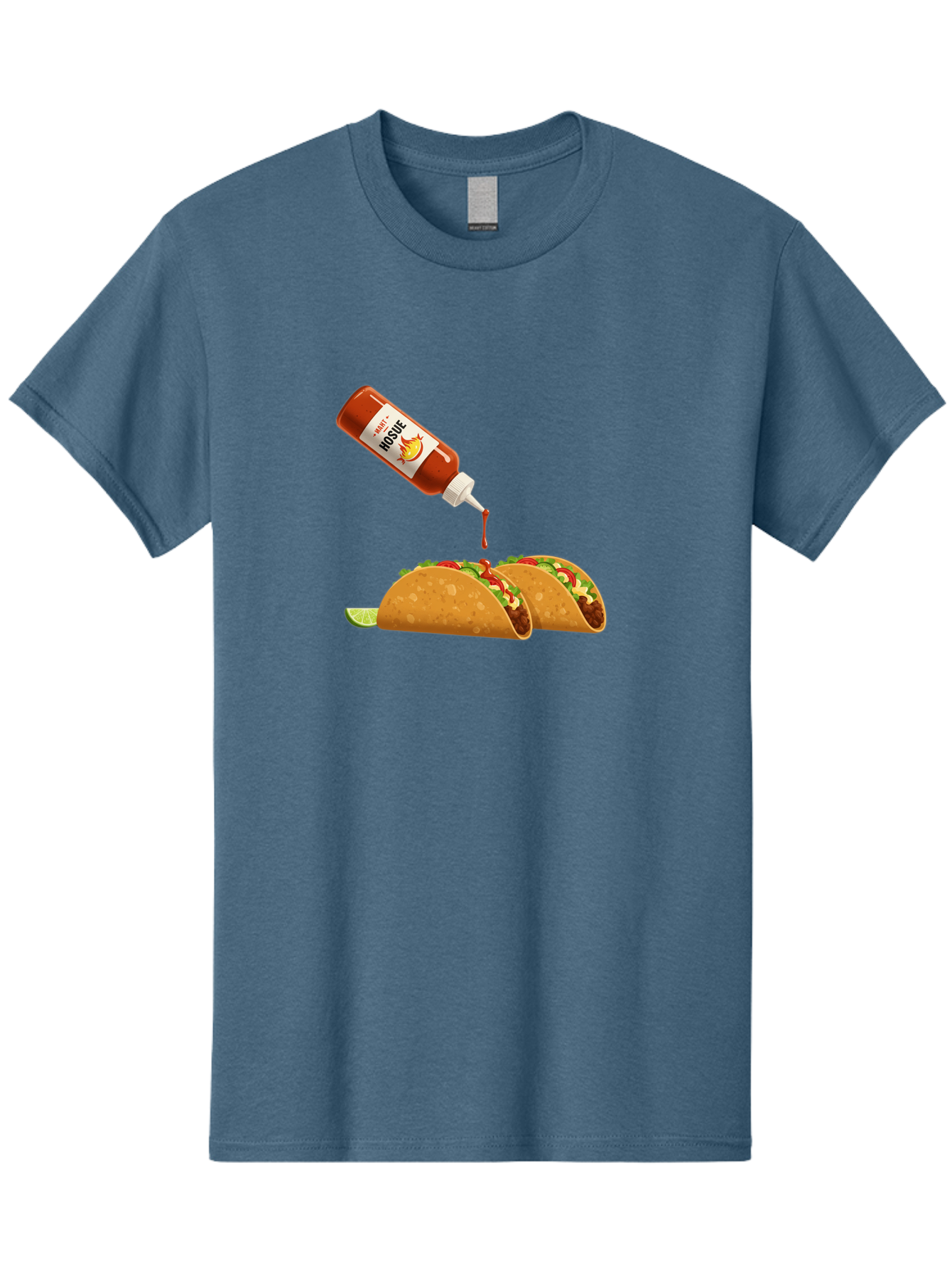 Mosque-Hot-Sauce-Tacos Men'S Graphic Tee, 100% Cotton, Comfortable Casual Summer Wear, Machine Washable, Mexican Cuisine, Tacos With Hot Sauce, Spicy Food, Salsa, Condiments, Mexican Flavors, Taco Toppings, Hot Peppers Bab024