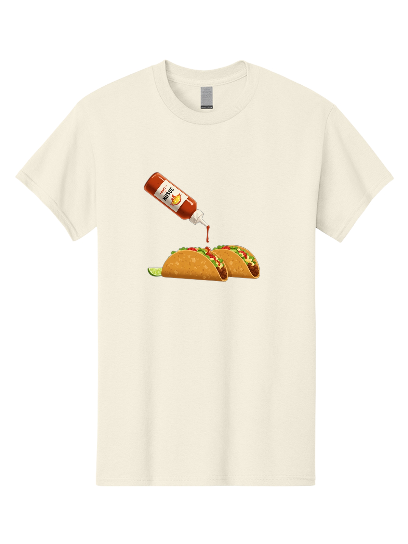 Mosque-Hot-Sauce-Tacos Men'S Graphic Tee, 100% Cotton, Comfortable Casual Summer Wear, Machine Washable, Mexican Cuisine, Tacos With Hot Sauce, Spicy Food, Salsa, Condiments, Mexican Flavors, Taco Toppings, Hot Peppers Bab024