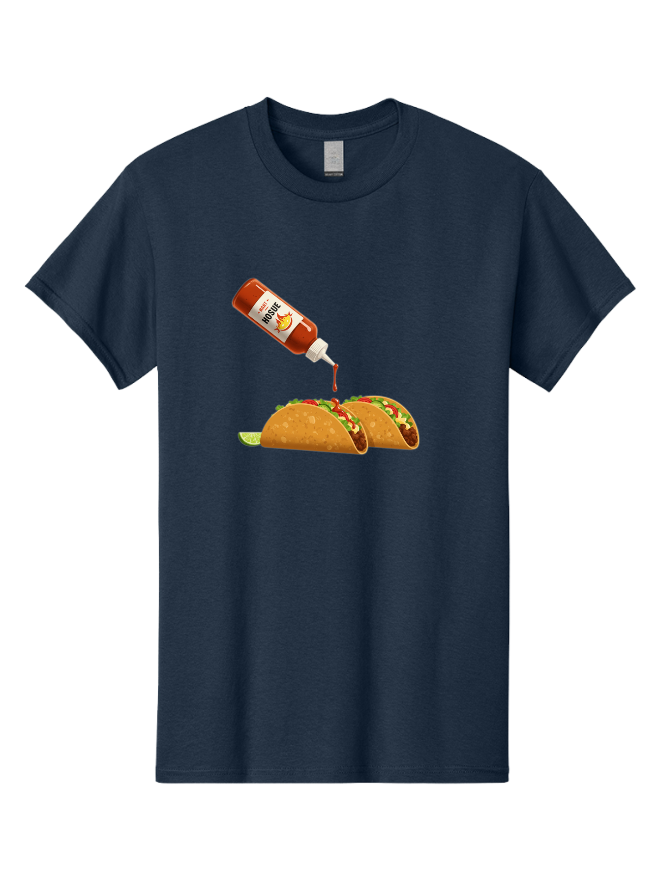 Mosque-Hot-Sauce-Tacos Men'S Graphic Tee, 100% Cotton, Comfortable Casual Summer Wear, Machine Washable, Mexican Cuisine, Tacos With Hot Sauce, Spicy Food, Salsa, Condiments, Mexican Flavors, Taco Toppings, Hot Peppers Bab024