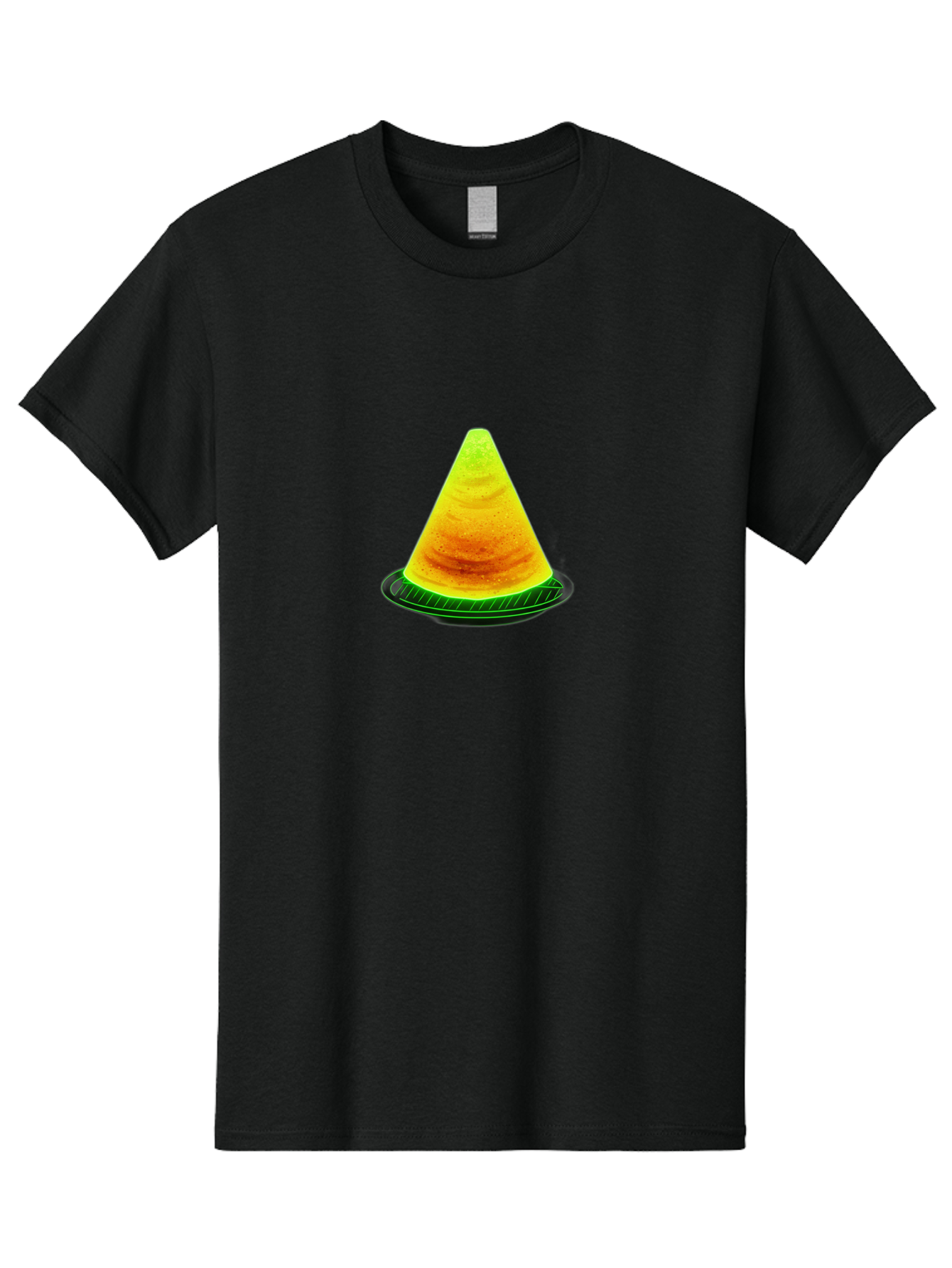 Neon-Dosa Men'S Graphic Tee, 100% Cotton, Comfortable Casual Summer Wear, Machine Washable, Stack Of Pancakes, Cheesecake, Yellow Dessert, Food Art, Culinary Creativity, Sweet Treat, Layered Dessert, Digital Illustration, Artistic Food, Bab028