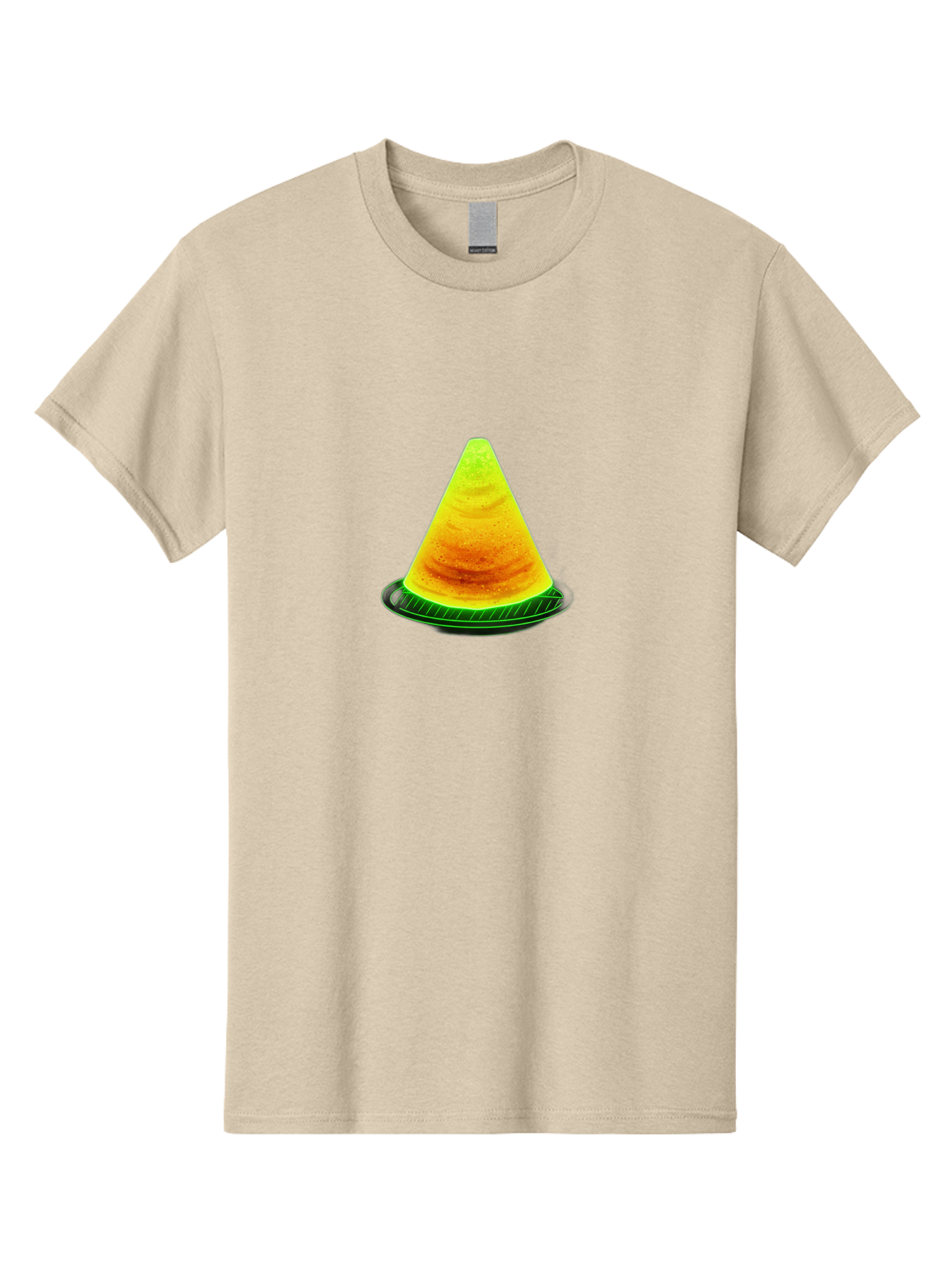 Neon-Dosa Men'S Graphic Tee, 100% Cotton, Comfortable Casual Summer Wear, Machine Washable, Stack Of Pancakes, Cheesecake, Yellow Dessert, Food Art, Culinary Creativity, Sweet Treat, Layered Dessert, Digital Illustration, Artistic Food, Bab028
