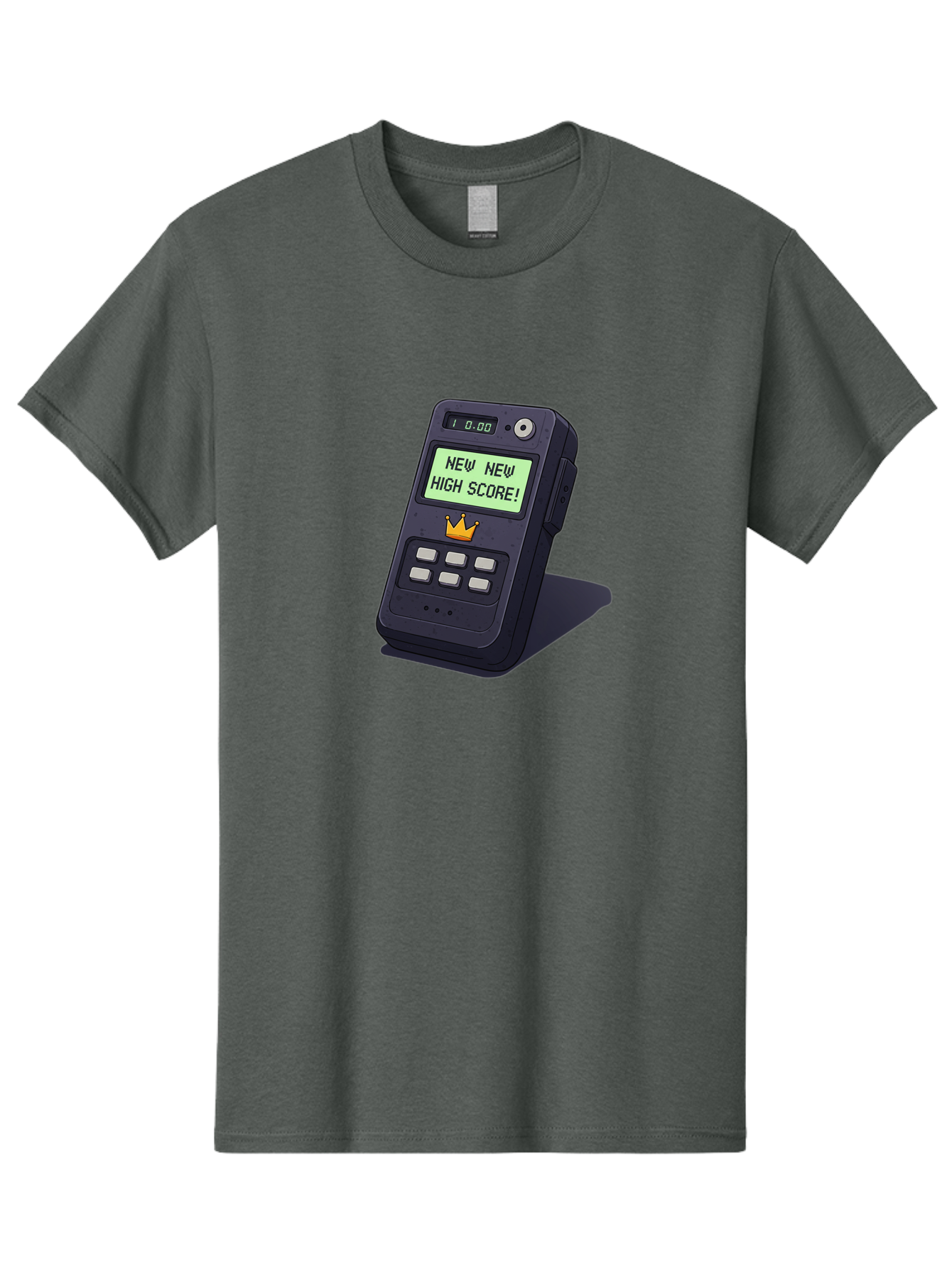 New-New-High-Score Men'S Graphic Tee, 100% Cotton, Comfortable Casual Summer Wear, Machine Washable, Retro Game Console, Vintage Video Game, High Score Alert, Nostalgic Gaming, Classic Arcade, Pixel Art, Electronic Device, Retro Technology, Bab032