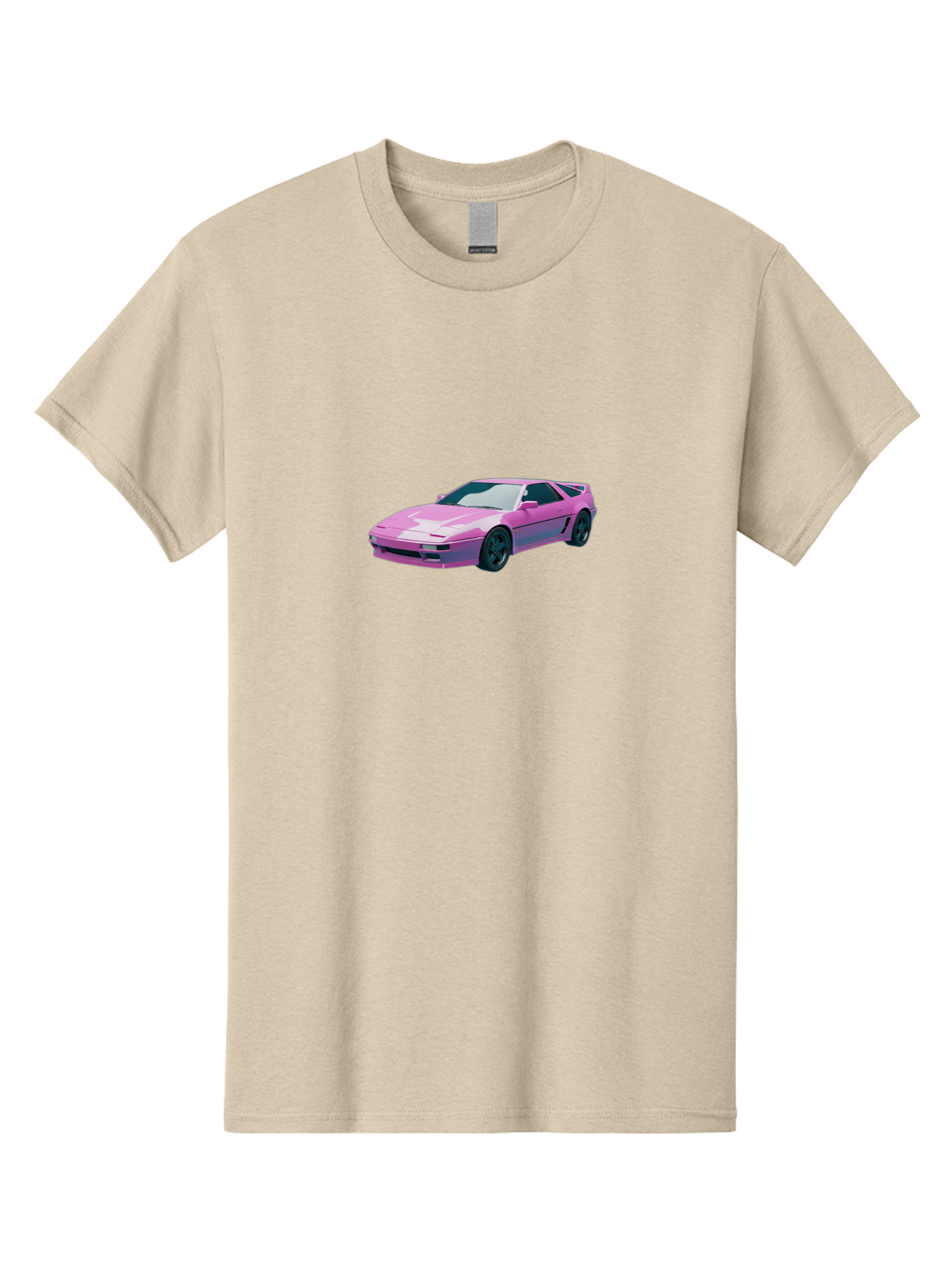 Nissan-300Zx-3 Men'S Graphic Tee, 100% Cotton, Comfortable Casual Summer Wear, Machine Washable, Pink Sports Car, Sleek Design, Futuristic Look, Vibrant Pink Color, Black Wheels, Sports Mode, Luxury Vehicle, High-Performance Car, Stylish Ride Bab040