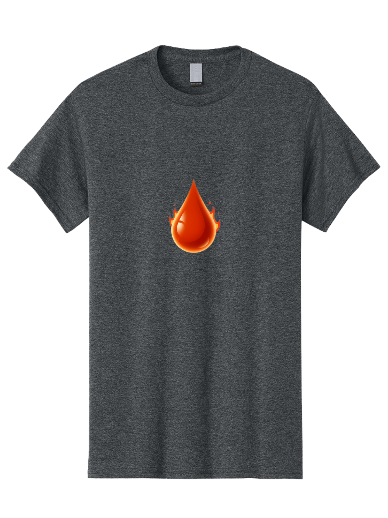 Oil-Drop Men'S Graphic Tee, 100% Cotton, Comfortable Casual Summer Wear, Machine Washable, Oil Drop, Red Oil Droplet, Glossy Texture, Flame Effect, Vibrant Colors, Energy Symbol, Abstract Design, 3D Rendering Bab050