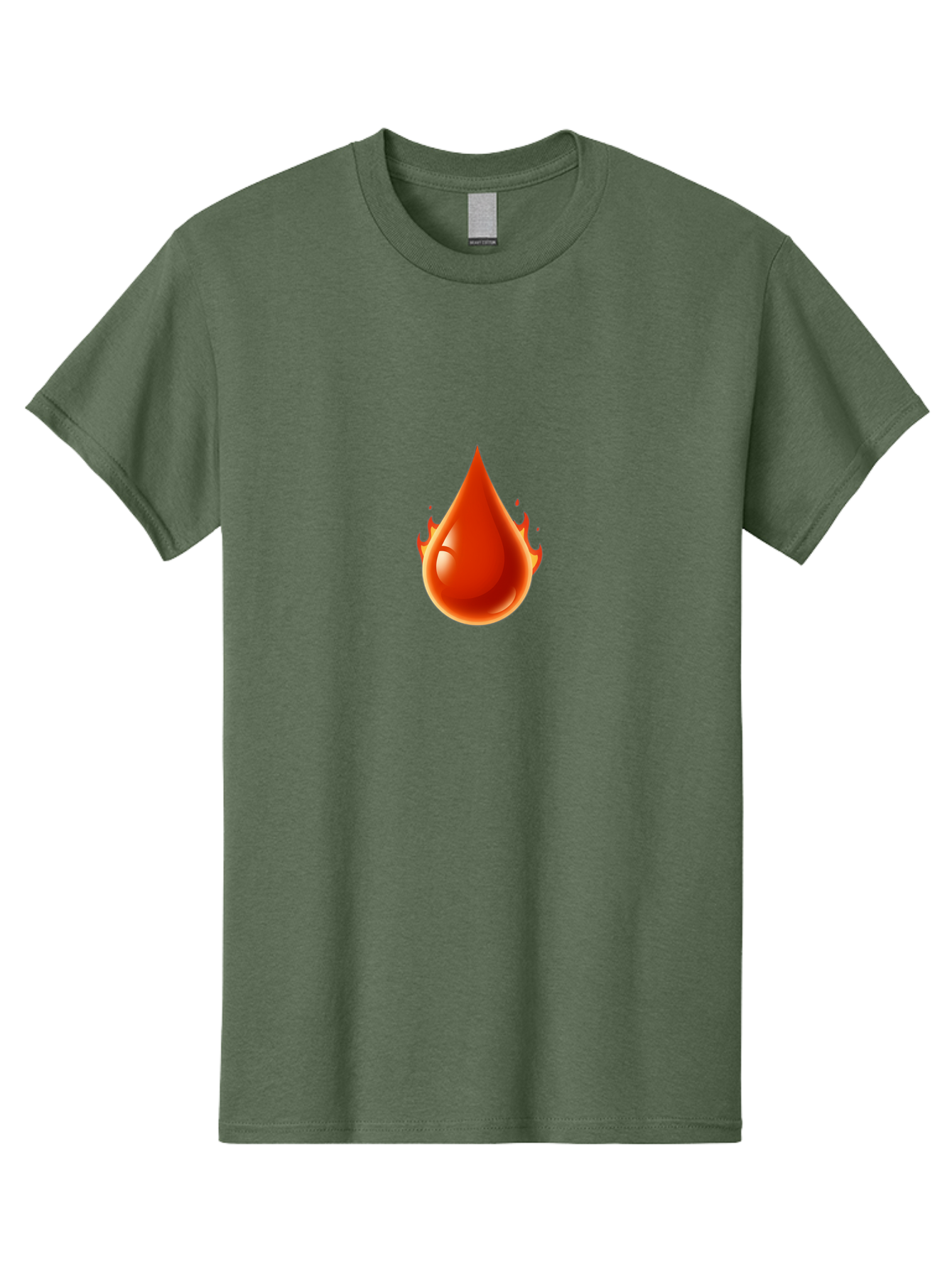 Oil-Drop Men'S Graphic Tee, 100% Cotton, Comfortable Casual Summer Wear, Machine Washable, Oil Drop, Red Oil Droplet, Glossy Texture, Flame Effect, Vibrant Colors, Energy Symbol, Abstract Design, 3D Rendering Bab050
