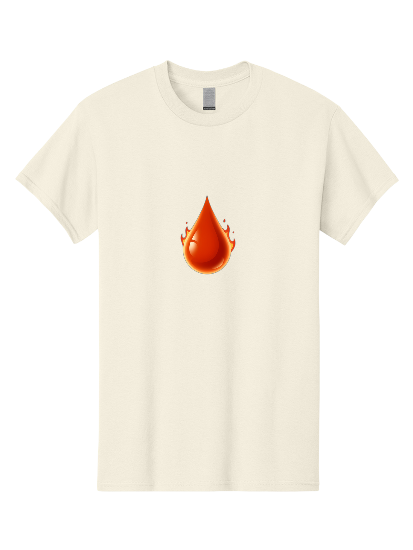 Oil-Drop Men'S Graphic Tee, 100% Cotton, Comfortable Casual Summer Wear, Machine Washable, Oil Drop, Red Oil Droplet, Glossy Texture, Flame Effect, Vibrant Colors, Energy Symbol, Abstract Design, 3D Rendering Bab050