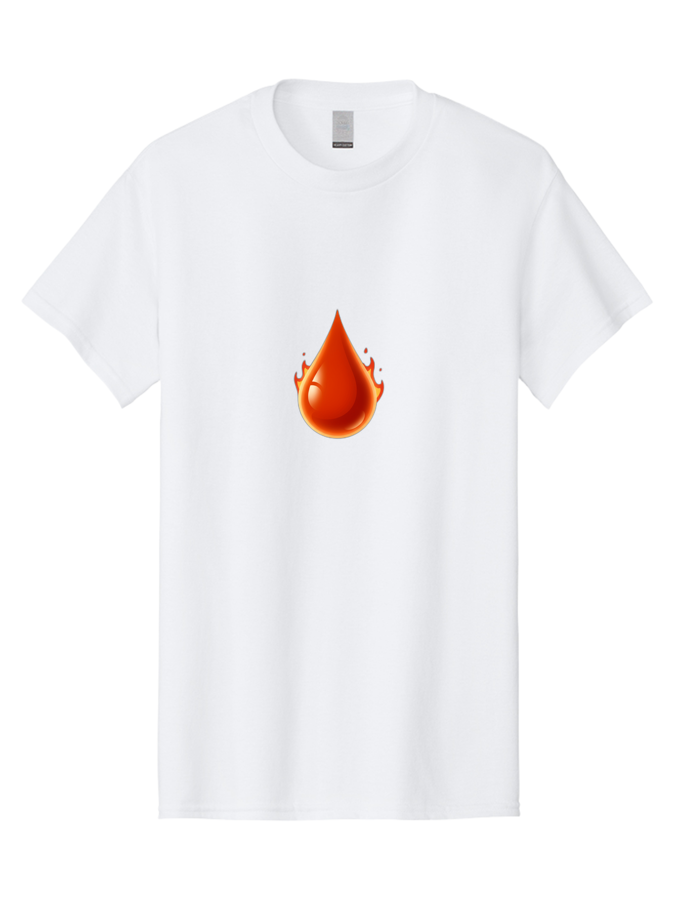 Oil-Drop Men'S Graphic Tee, 100% Cotton, Comfortable Casual Summer Wear, Machine Washable, Oil Drop, Red Oil Droplet, Glossy Texture, Flame Effect, Vibrant Colors, Energy Symbol, Abstract Design, 3D Rendering Bab050