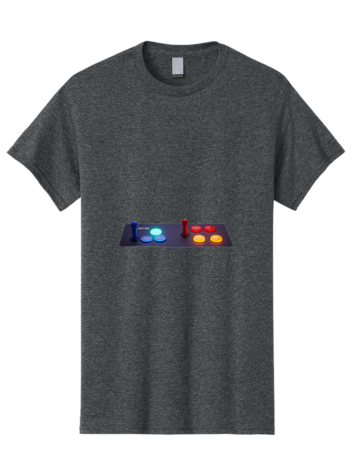 Opix-Joystick Men'S Graphic Tee, 100% Cotton, Comfortable Casual Summer Wear, Machine Washable, Arcade Controller, Gaming Console, Joystick, Colorful Buttons, Retro Gaming, Gamepad, Opix Brand, Gaming Accessories, Controller Layout, Bab054