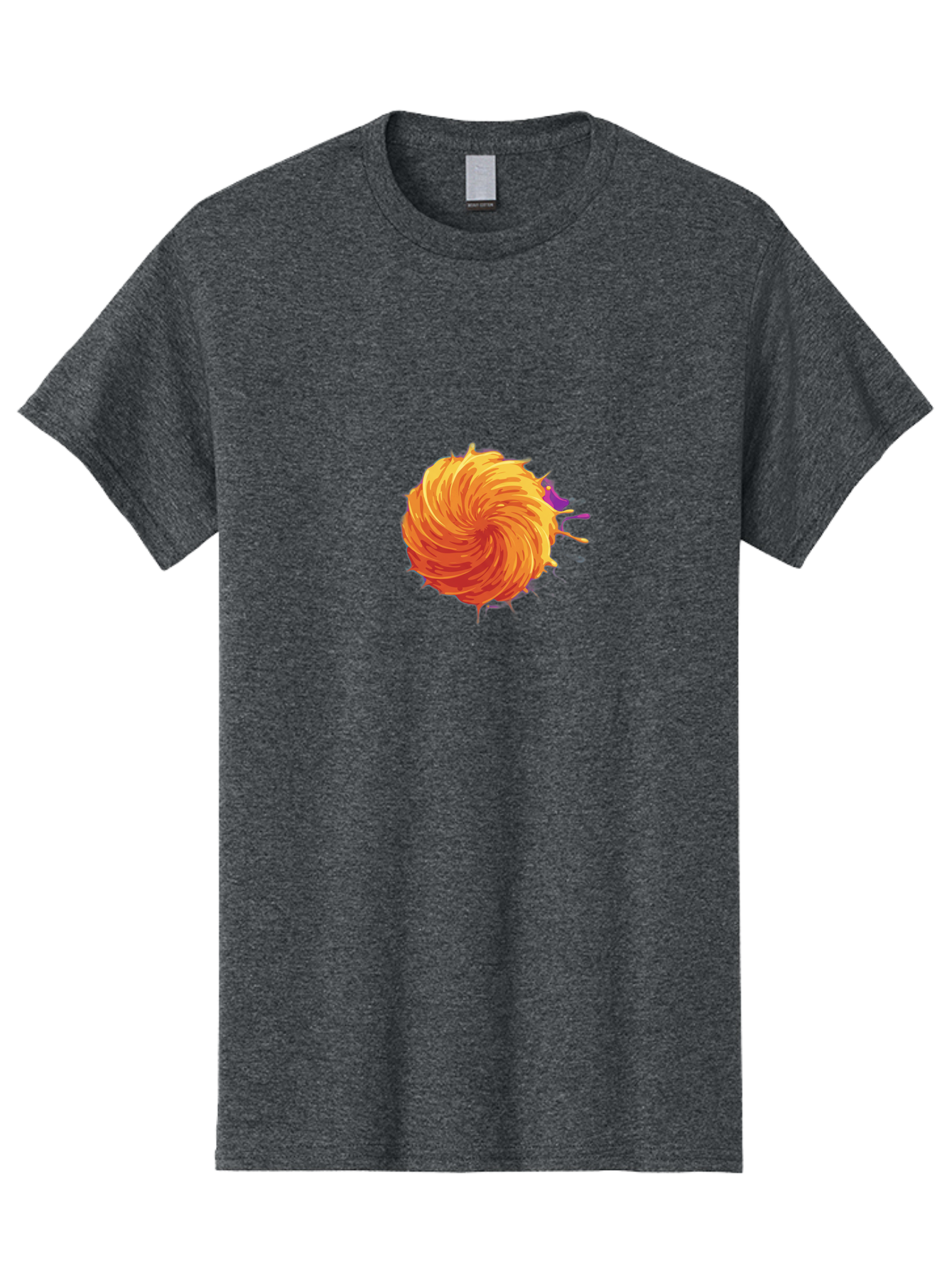 Paint-Splatter Men'S Graphic Tee, 100% Cotton, Comfortable Casual Summer Wear, Machine Washable, Orange Paint Splash, Vibrant Paint, Colorful Splatter, Artistic Expression, Creative Design, Abstract Art, Dynamic Movement Bab061