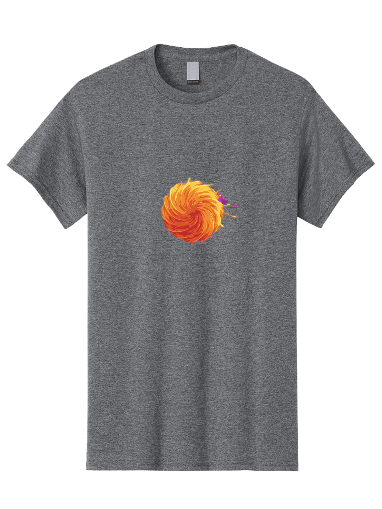 Paint-Splatter Men'S Graphic Tee, 100% Cotton, Comfortable Casual Summer Wear, Machine Washable, Orange Paint Splash, Vibrant Paint, Colorful Splatter, Artistic Expression, Creative Design, Abstract Art, Dynamic Movement Bab061