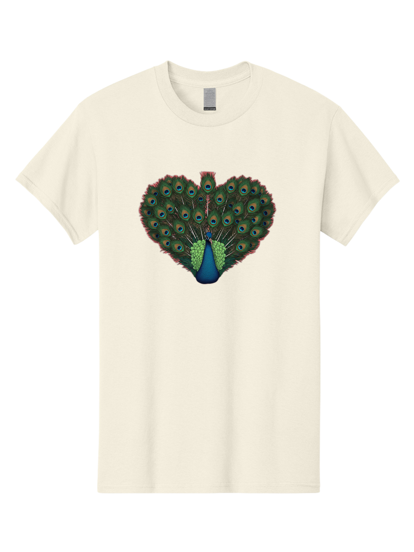 Peacock-26 Men'S Graphic Tee, 100% Cotton, Comfortable Casual Summer Wear, Machine Washable, Peacock Feather Display, Vibrant Plumage, Blue And Green Hues, Eye-Catching Pattern, Majestic Bird, Ornate Tail Feathers, Colorful Bird, Exotic Beauty Bab088