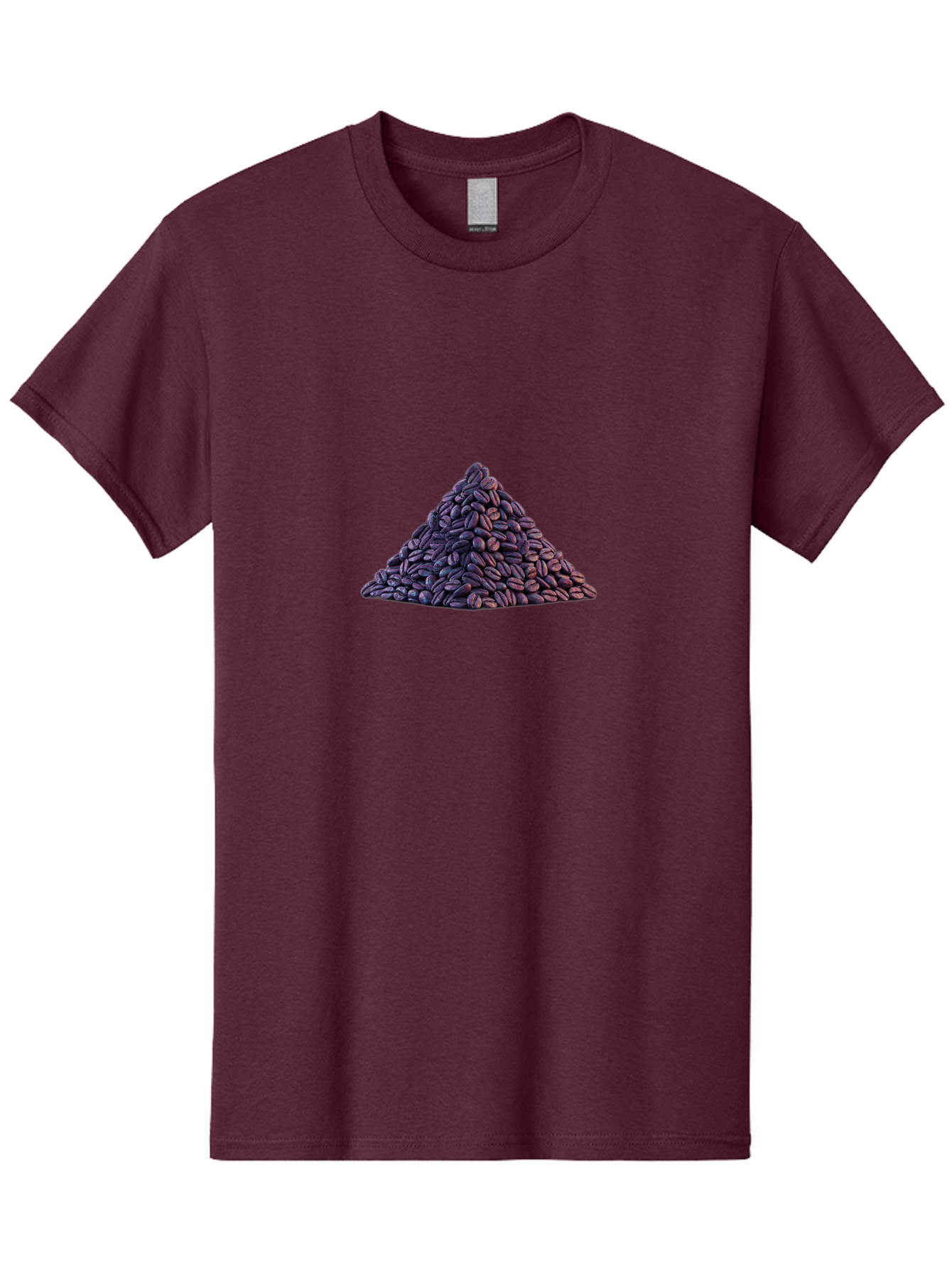 Pile-Of-Coffee-Beans Men'S Graphic Tee, 100% Cotton, Comfortable Casual Summer Wear, Machine Washable, Pile Of Coffee Beans, Coffee Beans Heap, Roasted Coffee, Coffee Roast, Dark Brown Coffee, Coffee Bean Texture, Coffee Art Bab140