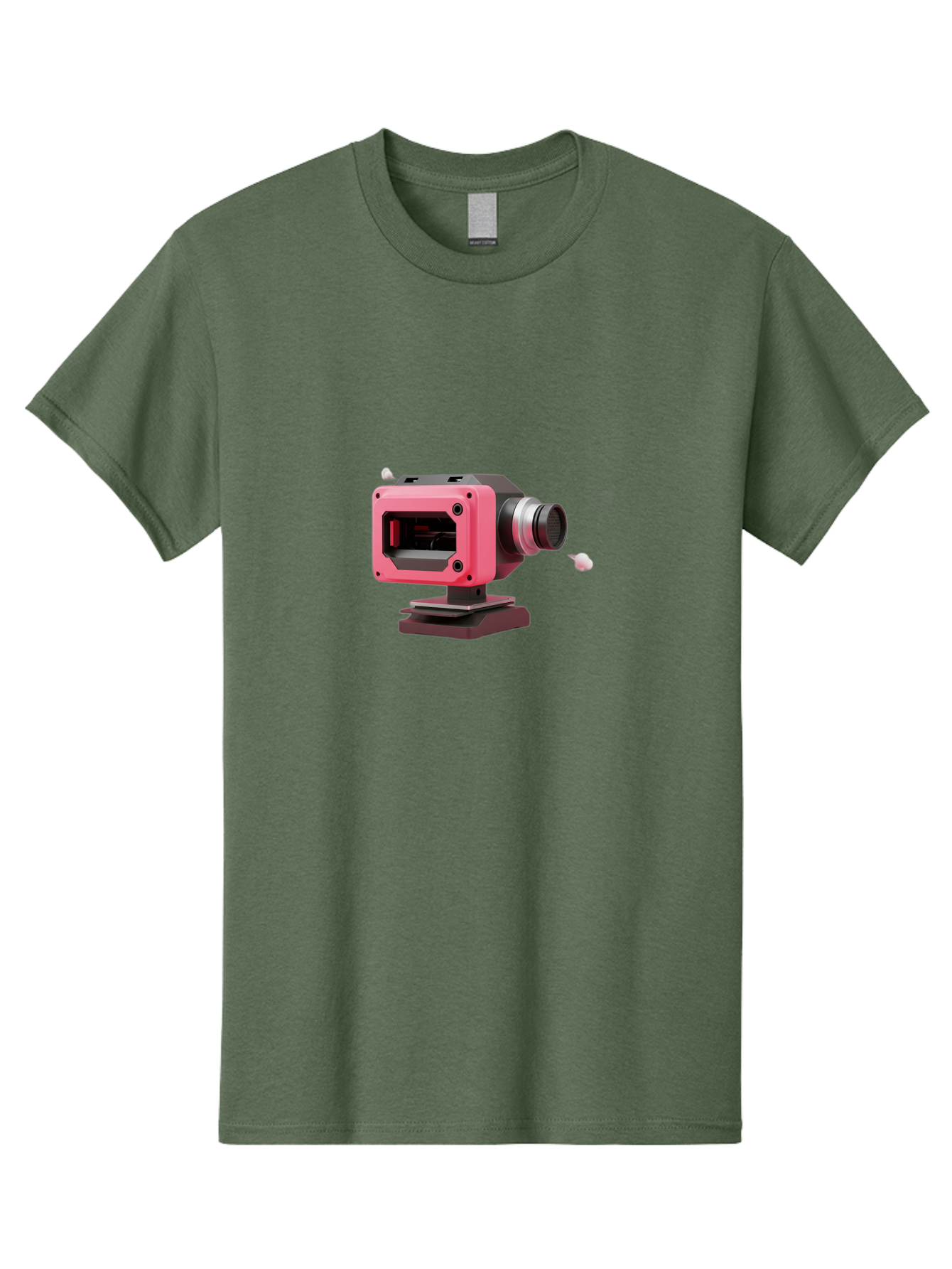 Pink-3D-Camera Men'S Graphic Tee, 100% Cotton, Comfortable Casual Summer Wear, Machine Washable, Pink Camera, Photography Equipment, Camera Lens, Modern Technology, Futuristic Design, Digital Photography, Studio Equipment, 3D Camera Bab141