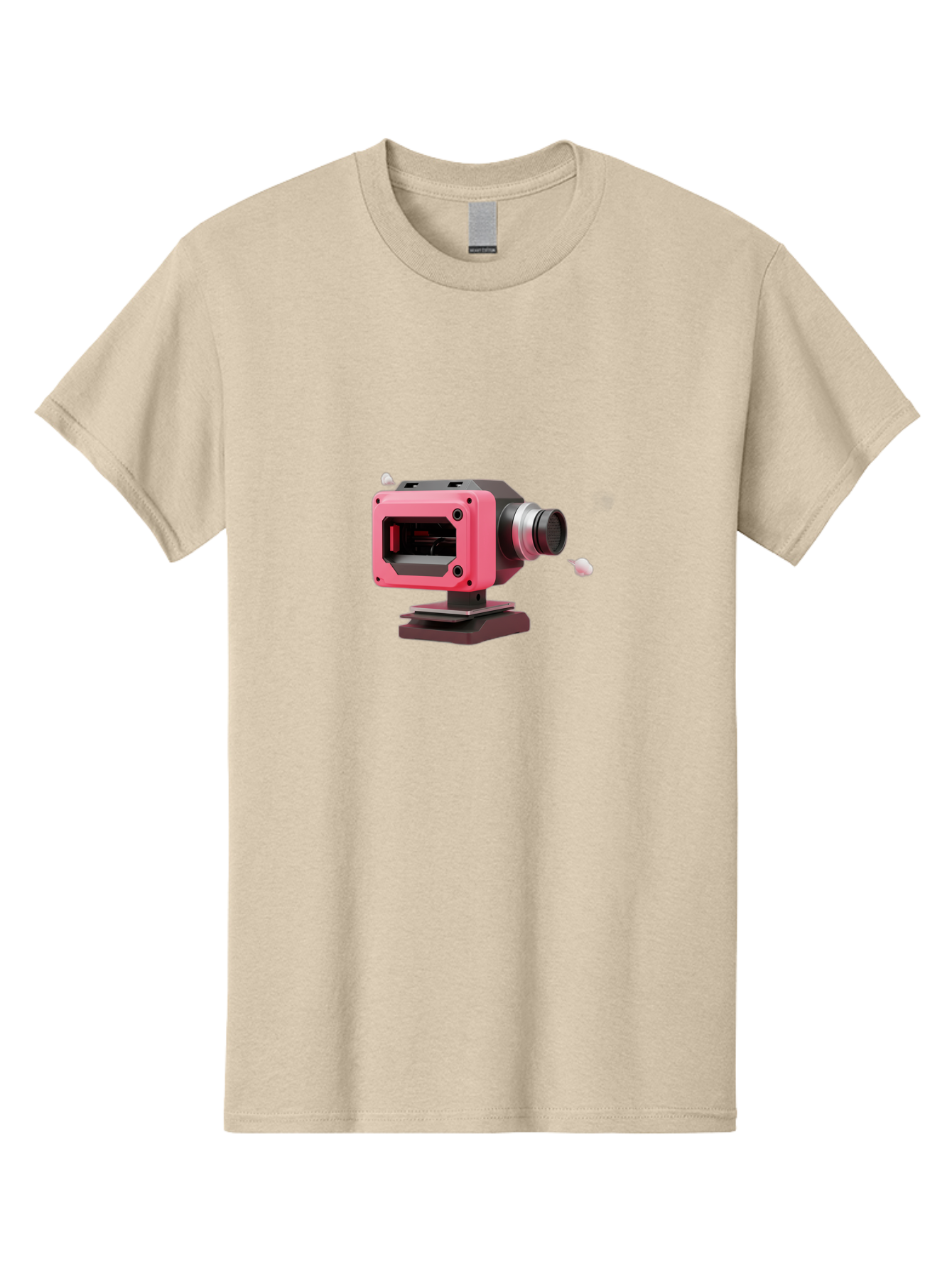 Pink-3D-Camera Men'S Graphic Tee, 100% Cotton, Comfortable Casual Summer Wear, Machine Washable, Pink Camera, Photography Equipment, Camera Lens, Modern Technology, Futuristic Design, Digital Photography, Studio Equipment, 3D Camera Bab141