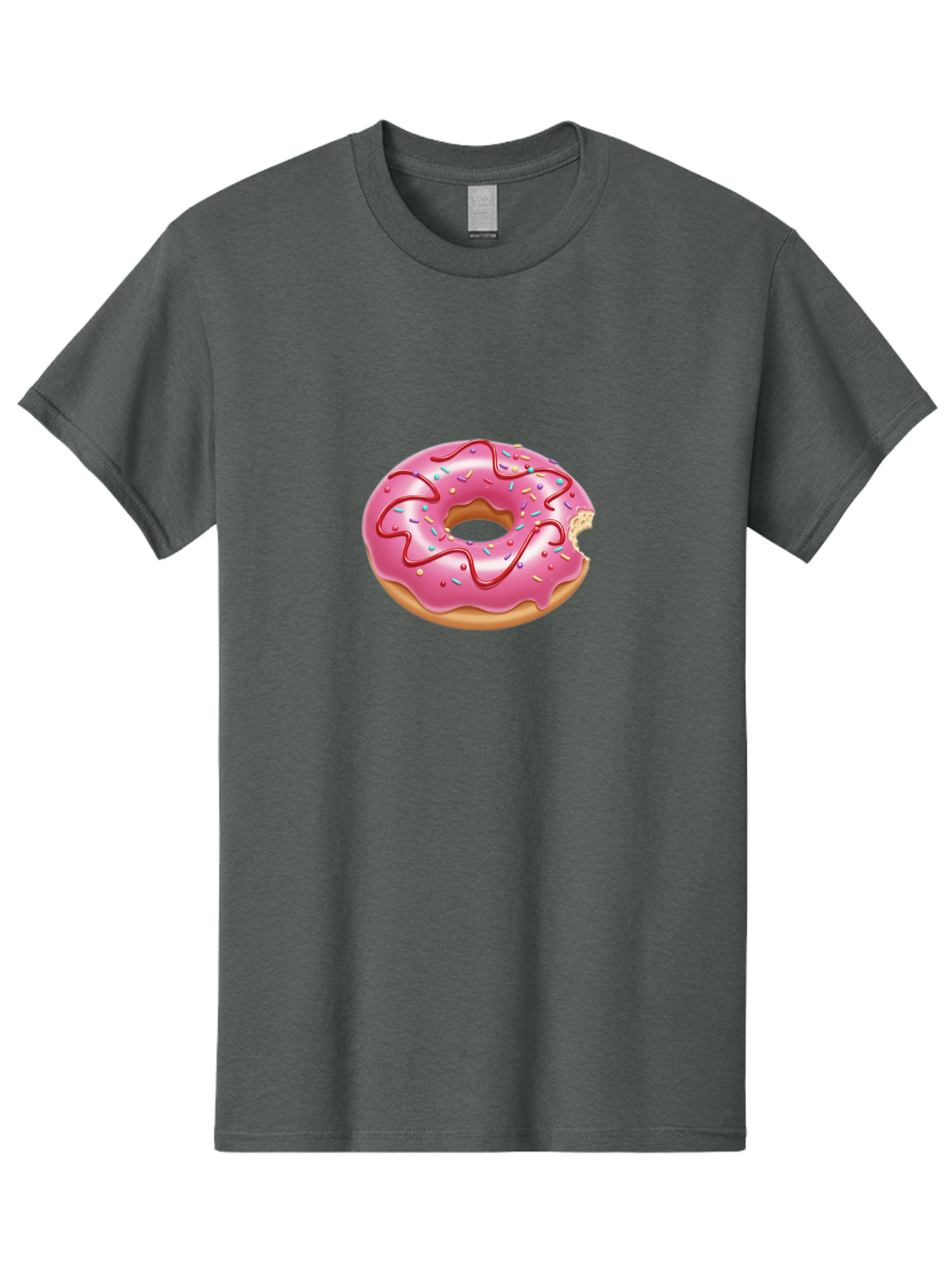 Pink-Donut-1 Men'S Graphic Tee, 100% Cotton, Comfortable Casual Summer Wear, Machine Washable, Pink Frosted Donut, Donut With Sprinkles, Chocolate Drizzle, Sweet Treats, Baked Goods, Colorful Dessert, Tasty Pastry, Indulgent Snack, Bab147