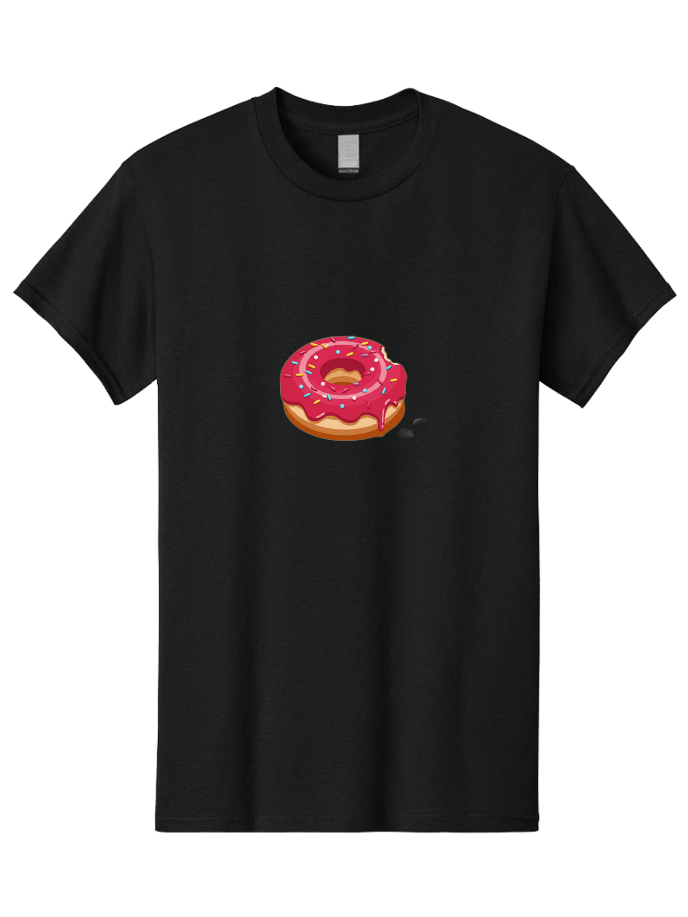 Pink-Donut-3 Men'S Graphic Tee, 100% Cotton, Comfortable Casual Summer Wear, Machine Washable, Donut With Pink Glaze, Sprinkles On Top, Colorful Treat, Sweet Dessert, Tasty Pastry, Vibrant Colors, Sweet Tooth, Donut Delight, Pink Frosting Bab150