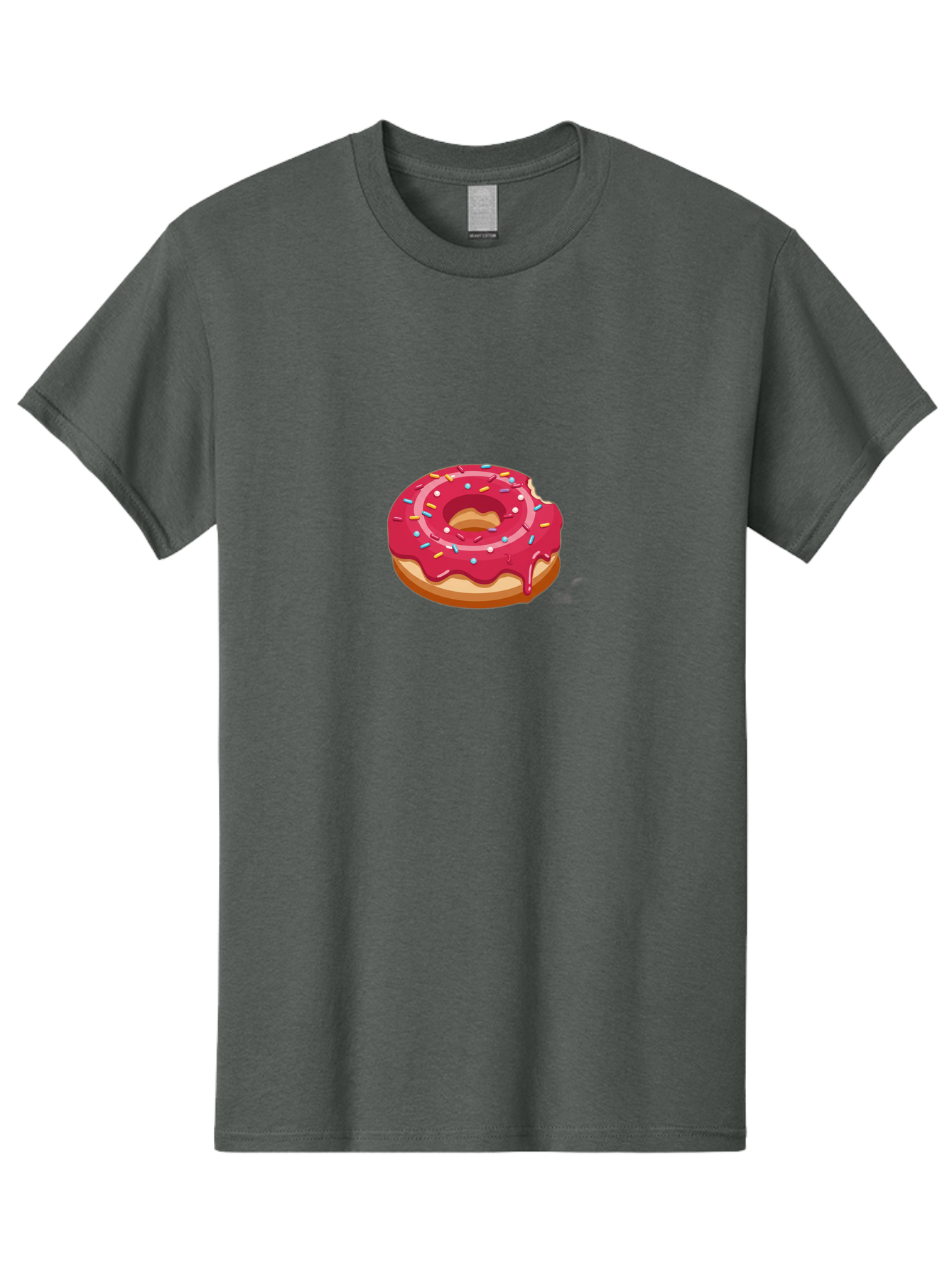Pink-Donut-3 Men'S Graphic Tee, 100% Cotton, Comfortable Casual Summer Wear, Machine Washable, Donut With Pink Glaze, Sprinkles On Top, Colorful Treat, Sweet Dessert, Tasty Pastry, Vibrant Colors, Sweet Tooth, Donut Delight, Pink Frosting Bab150