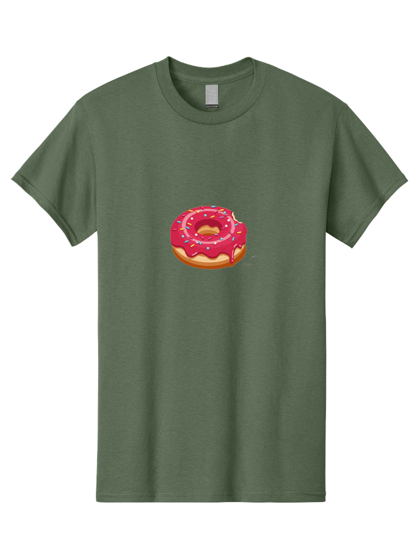 Pink-Donut-3 Men'S Graphic Tee, 100% Cotton, Comfortable Casual Summer Wear, Machine Washable, Donut With Pink Glaze, Sprinkles On Top, Colorful Treat, Sweet Dessert, Tasty Pastry, Vibrant Colors, Sweet Tooth, Donut Delight, Pink Frosting Bab150