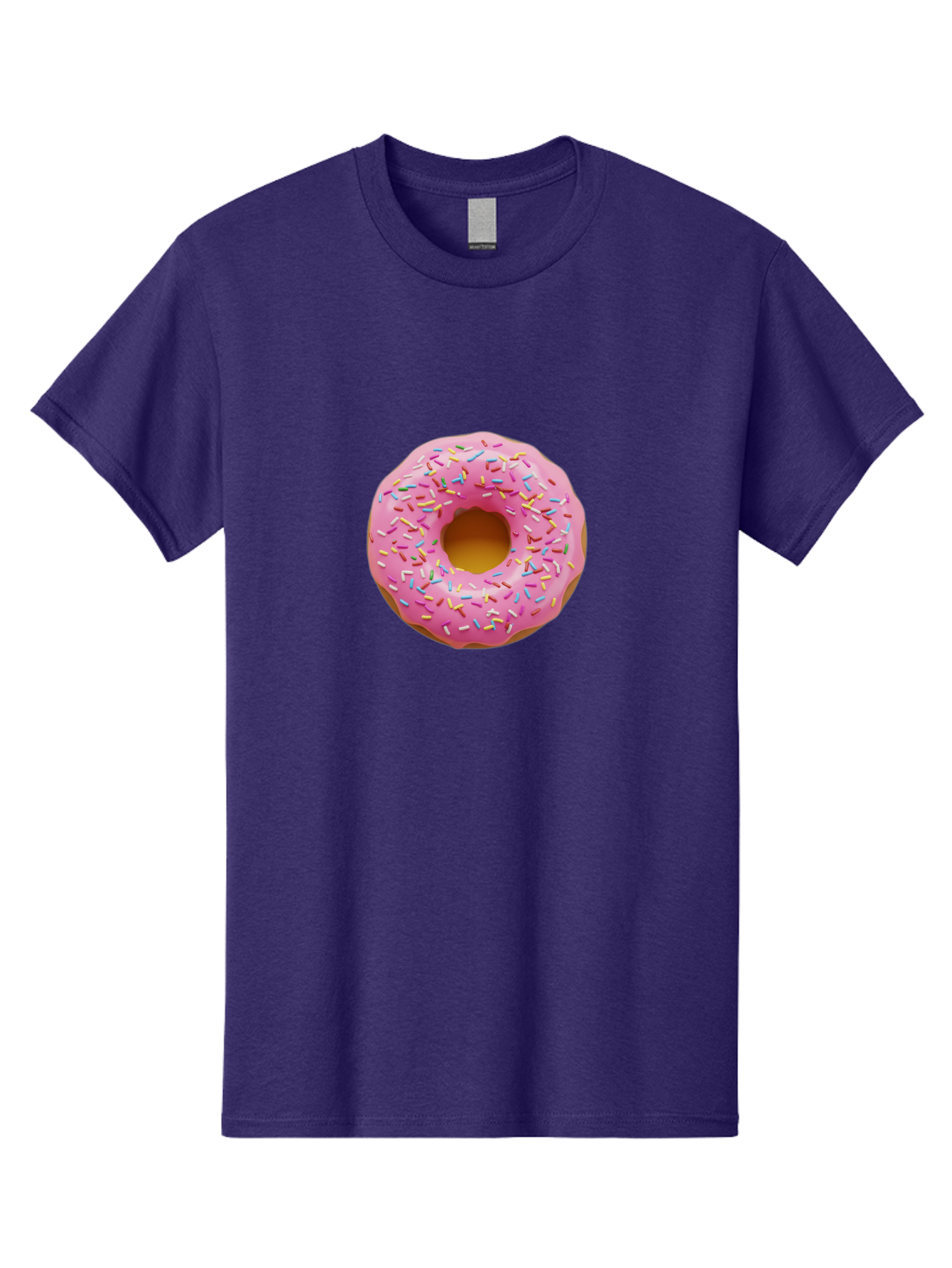 Pink-Donut-8 Men'S Graphic Tee, 100% Cotton, Comfortable Casual Summer Wear, Machine Washable, Pink Frosted Donut, Sprinkles, Colorful, Sweet Treat, Donut Delight, Tasty Pastry, Pastel Colors, Rainbow Sprinkles, Sweet Indulgence Bab155