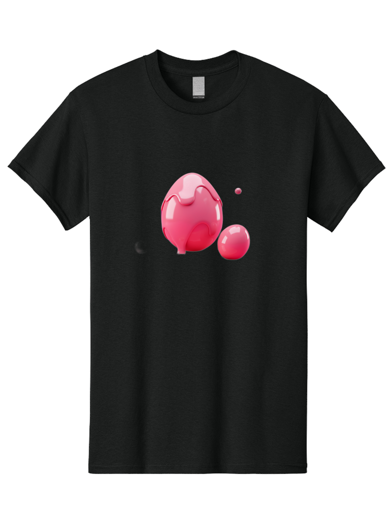 Pink-Liquid-Spheres Men'S Graphic Tee, 100% Cotton, Comfortable Casual Summer Wear, Machine Washable, Pink Liquid, 3D Render, Glossy Spheres, Abstract Shapes, Vibrant Colors, Digital Art, Modern Design, Fluid Forms Bab172