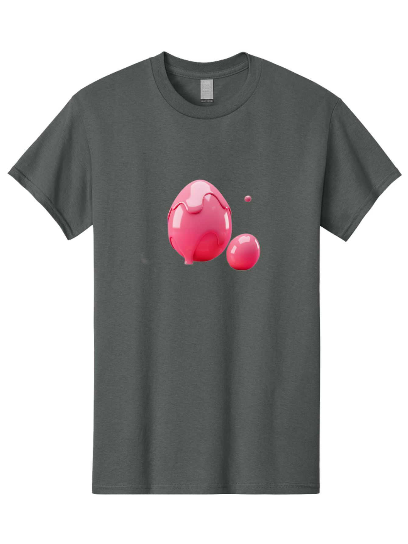 Pink-Liquid-Spheres Men'S Graphic Tee, 100% Cotton, Comfortable Casual Summer Wear, Machine Washable, Pink Liquid, 3D Render, Glossy Spheres, Abstract Shapes, Vibrant Colors, Digital Art, Modern Design, Fluid Forms Bab172